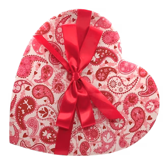 Photo of Pink Paisley Gourmet Chocolate Heart Box 1.5 lb