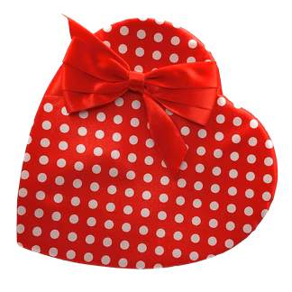 Photo of Polka Dot Gourmet Chocolate Heart Box 1 lb