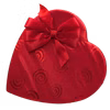 Photo of Red Swirls Gourmet Chocolate Heart Box 1 lb