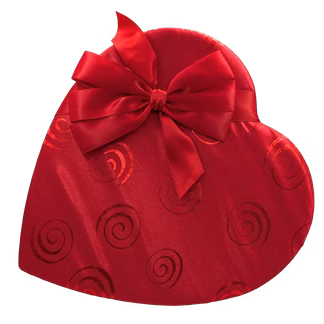 Photo of Red Swirls Gourmet Chocolate Heart Box 1 lb