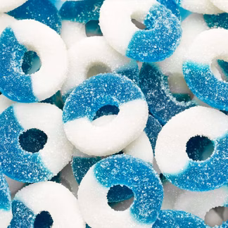 Photo of Blue Raspberry Gummi Rings 8 oz