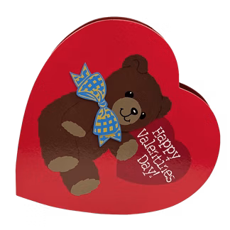 Photo of Huggy Bear Gourmet Chocolates Heart Box 8 oz