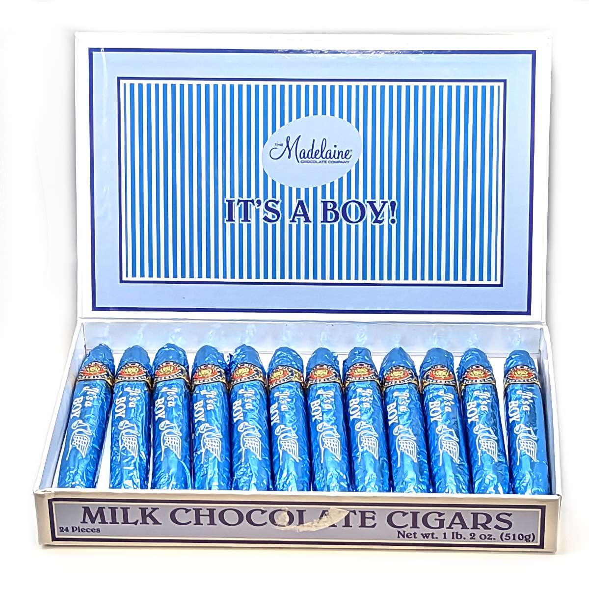  It's a Boy Blue Chocolate Cigars - Caja de 24 : Comida Gourmet  y Alimentos