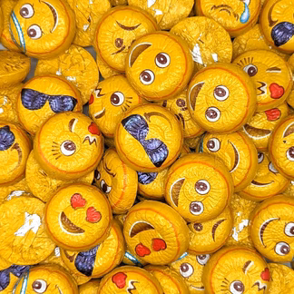 Photo of Gourmet Milk Chocolate Emoji Wafers 5 oz