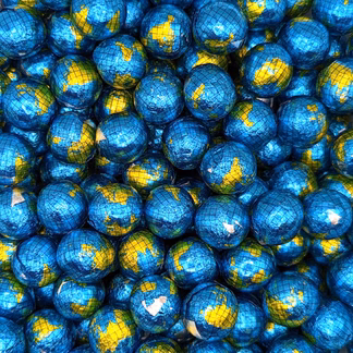 Photo of Gourmet Milk Chocolate Foiled Globes 5 oz