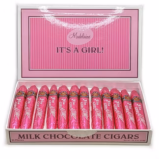 Photo of Its A Girl Gourmet Milk Chocolate Cigars