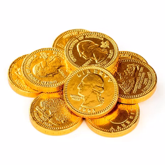Photo of Chocolate Gold Coins Quarters 5 oz