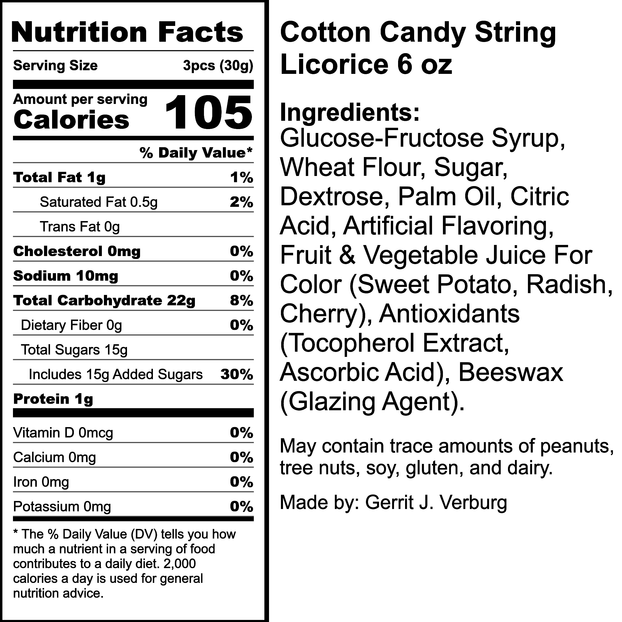 Nutrition Label