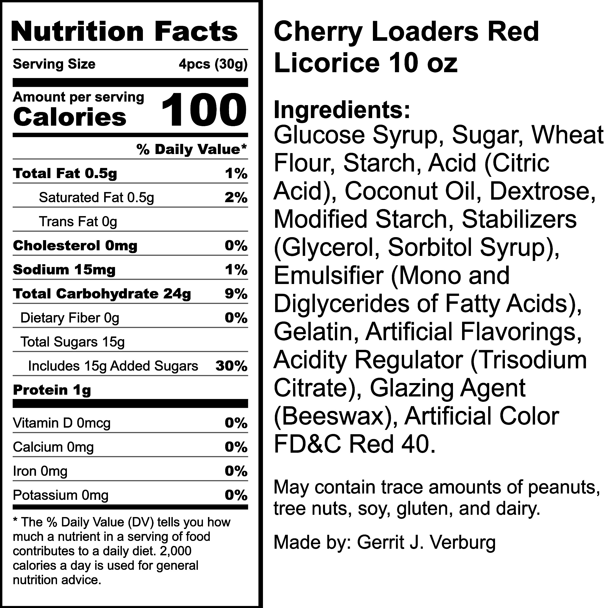 Nutrition Label