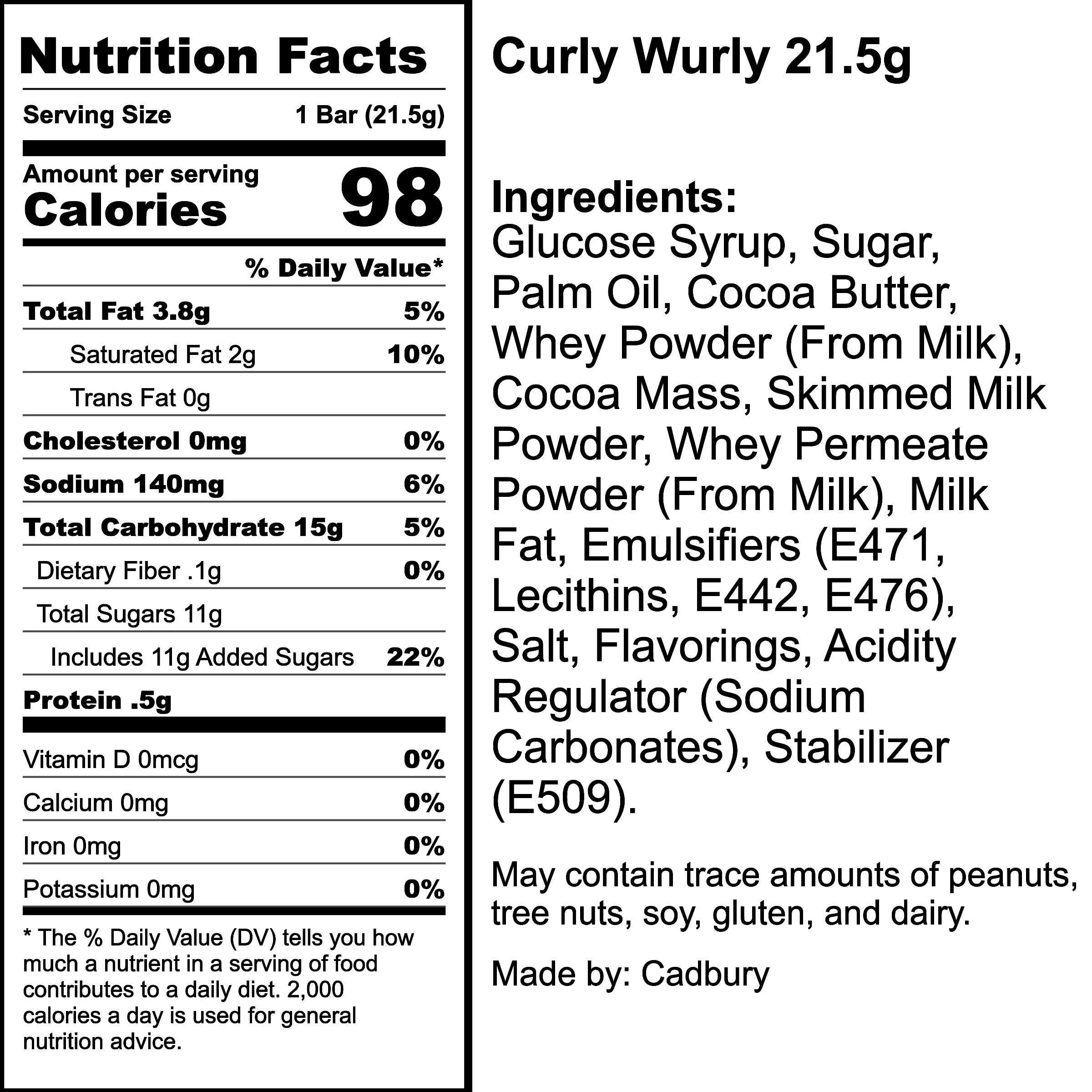 Nutrition Label