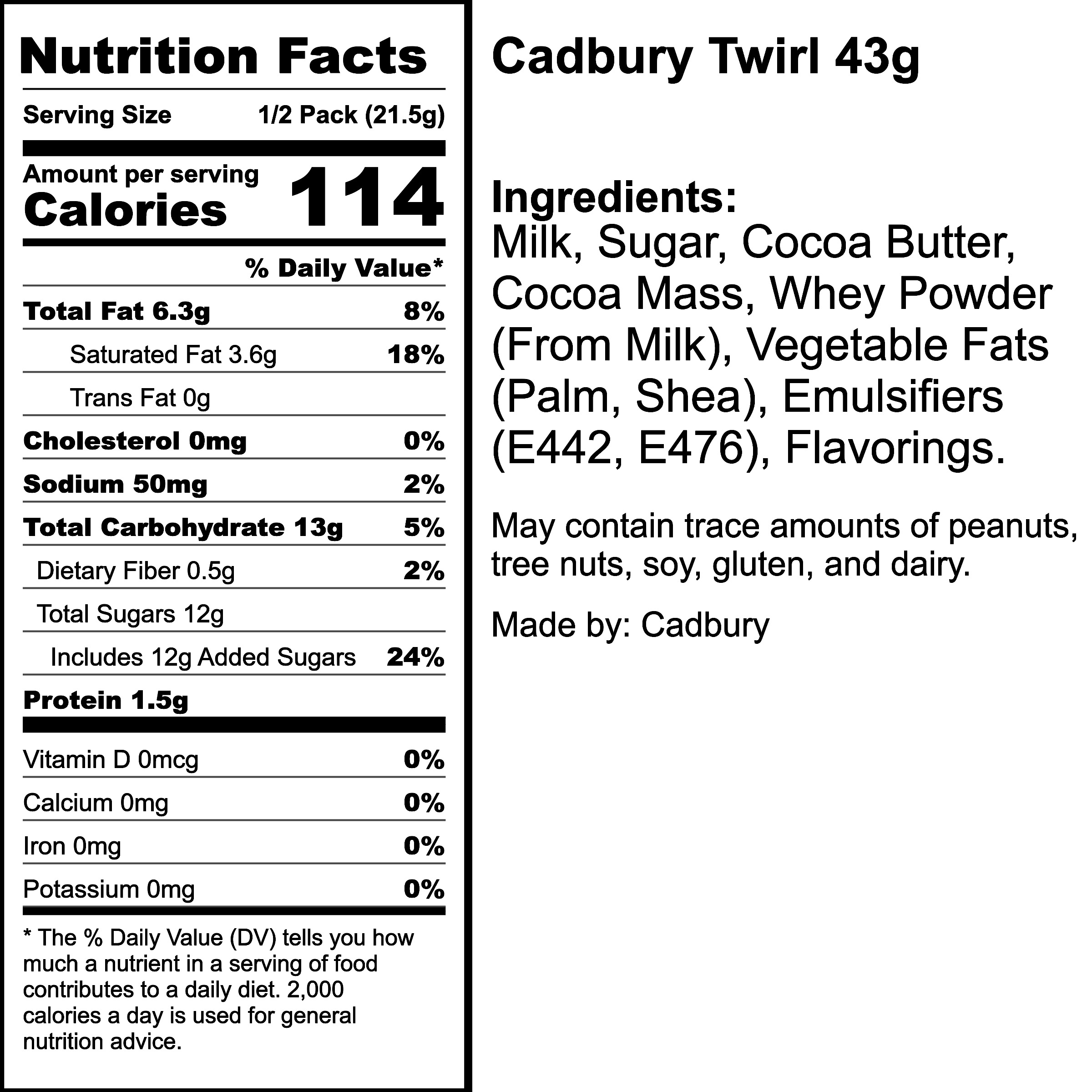 Nutrition Label