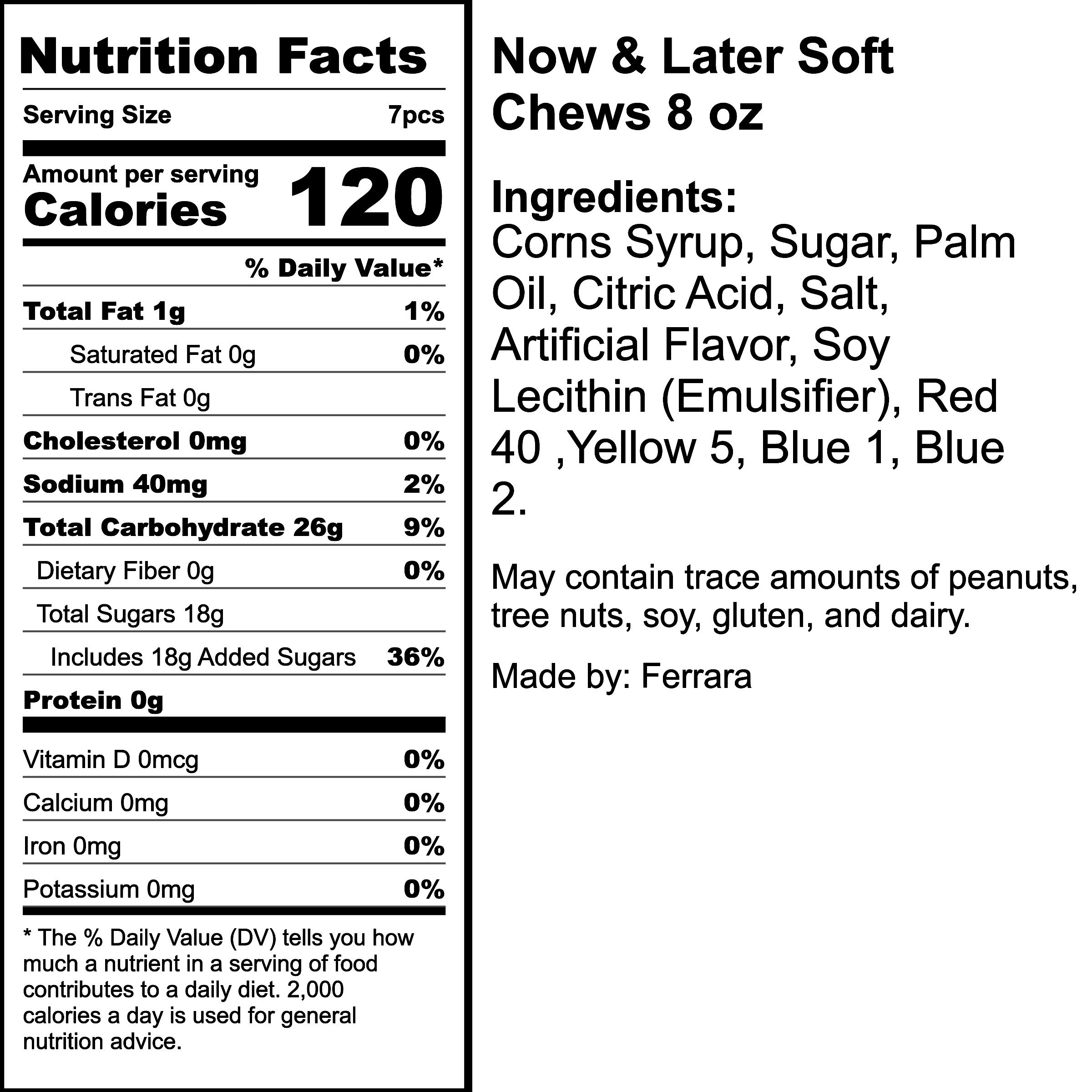 Nutrition Label
