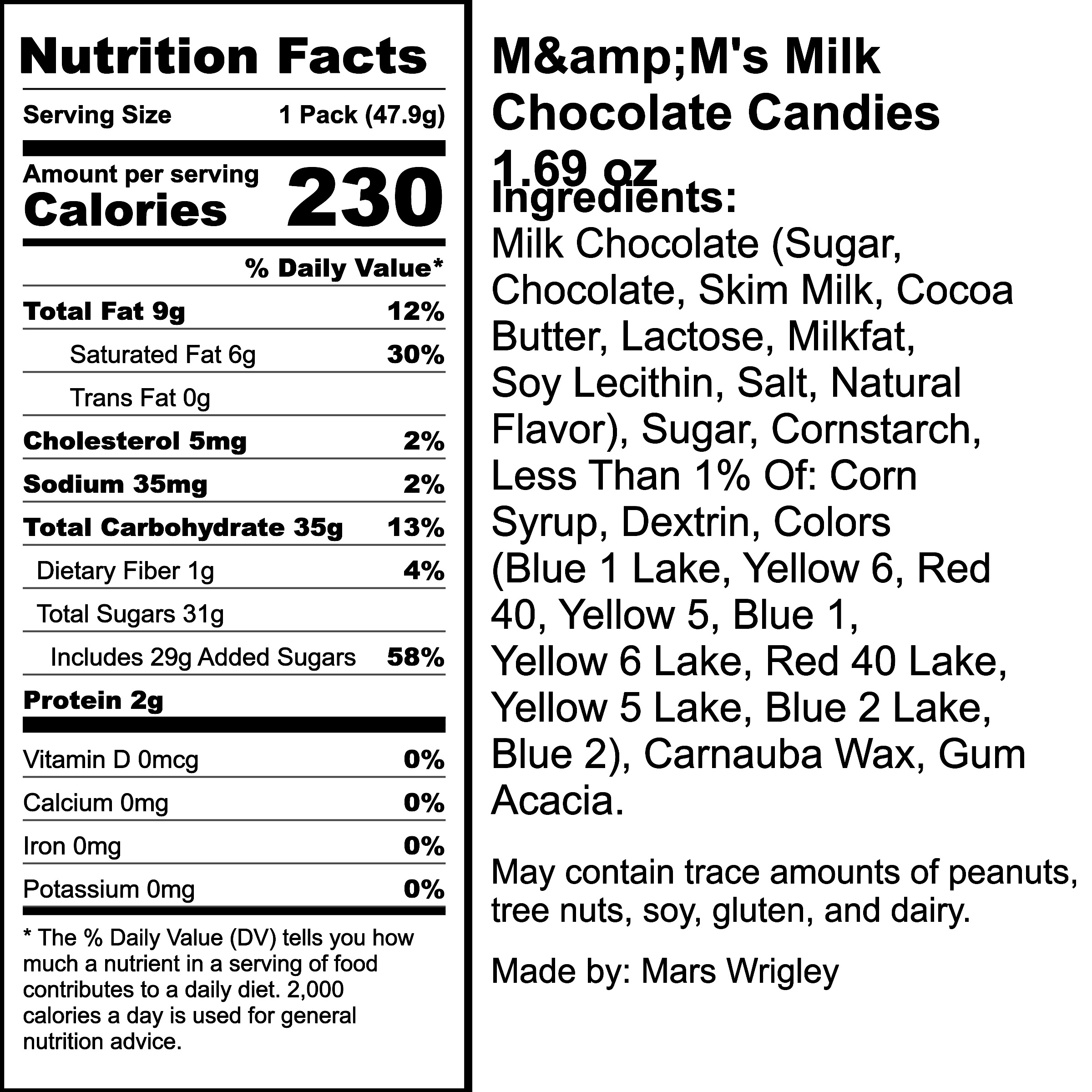 Nutrition Label