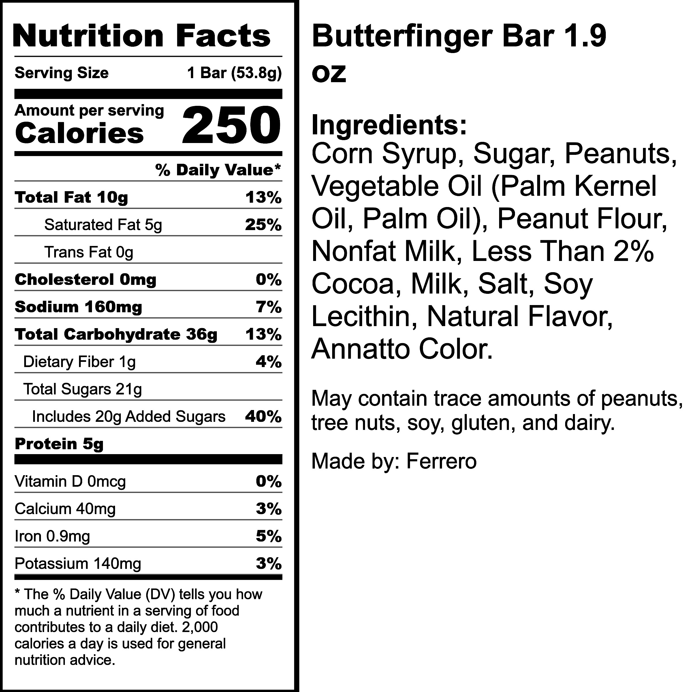 Nutrition Label