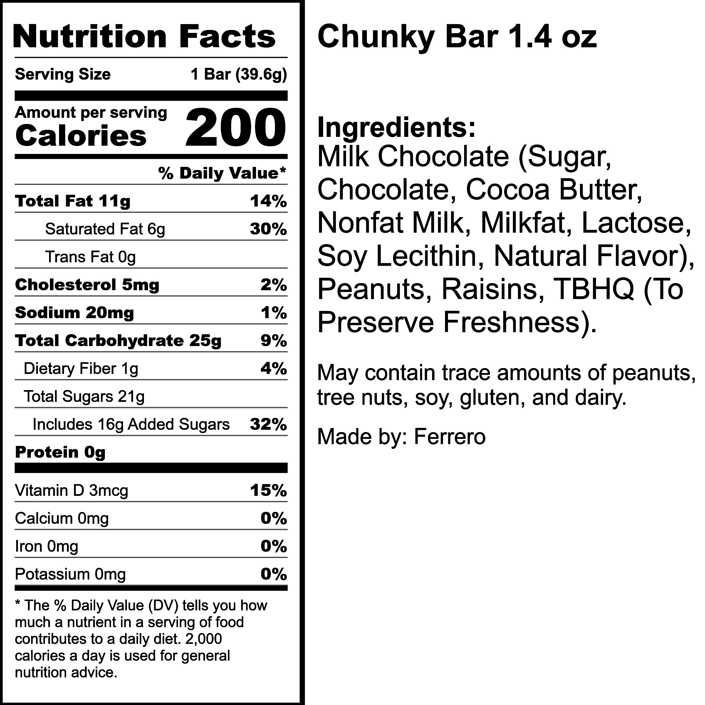 Nutrition Label