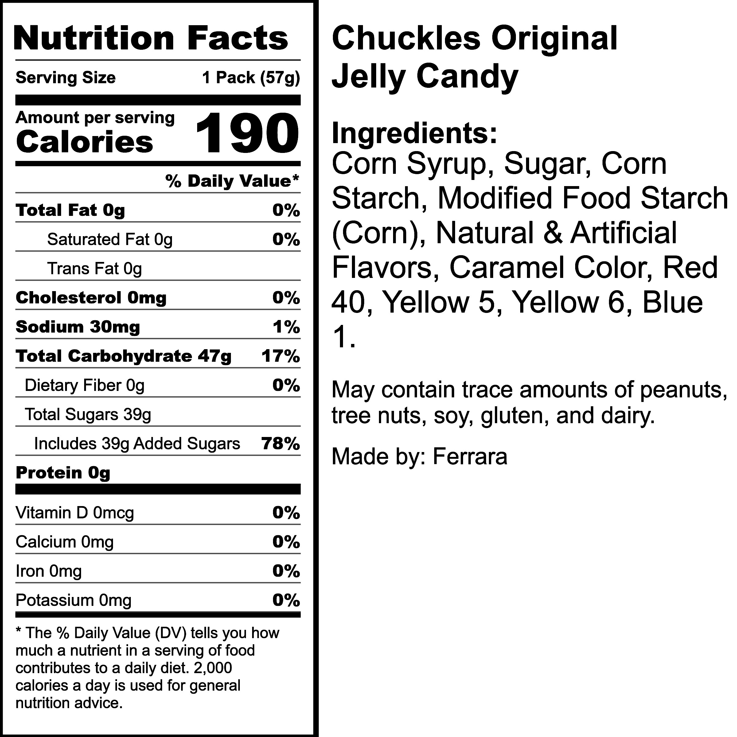 Nutrition Label