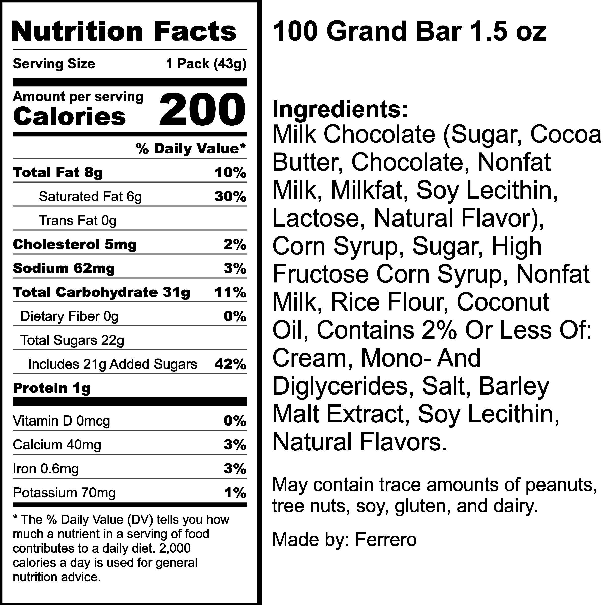 Nutrition Label