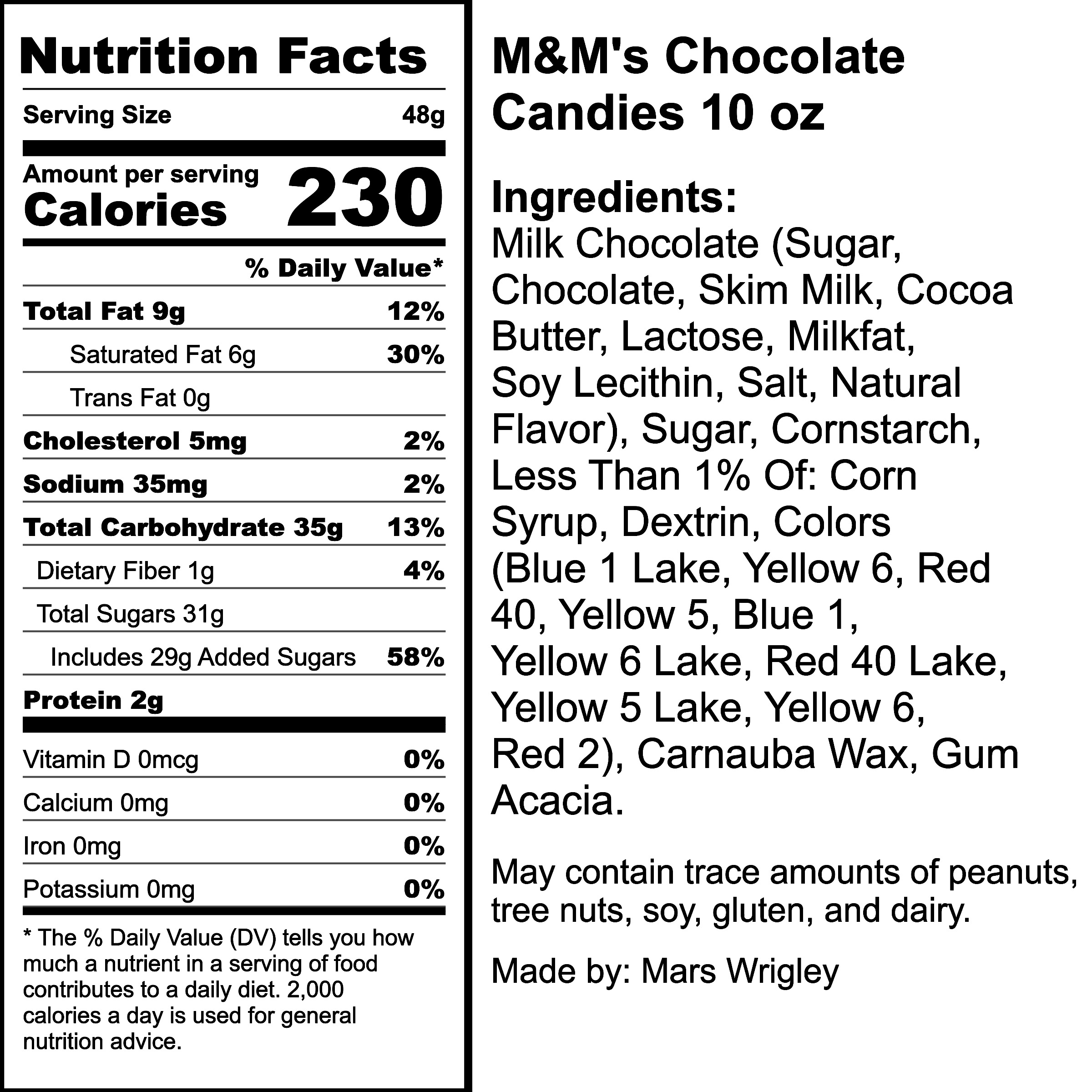 Nutrition Label