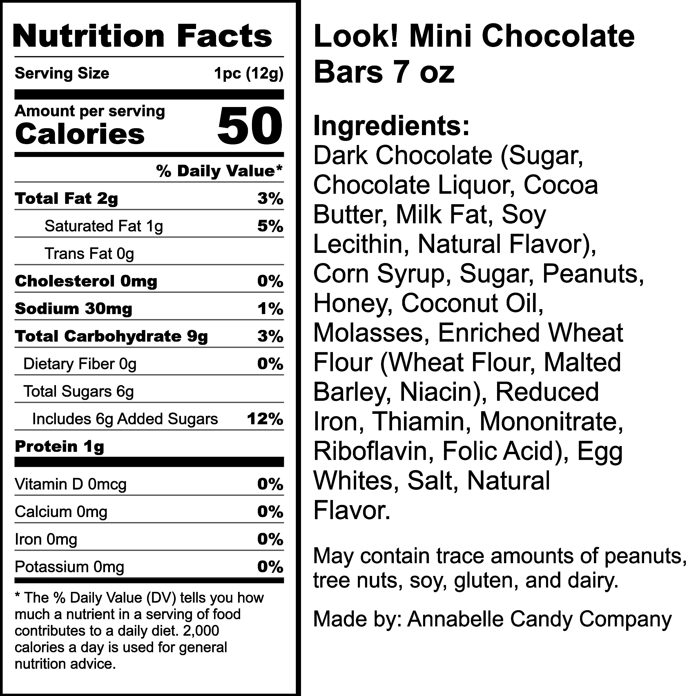 Nutrition Label