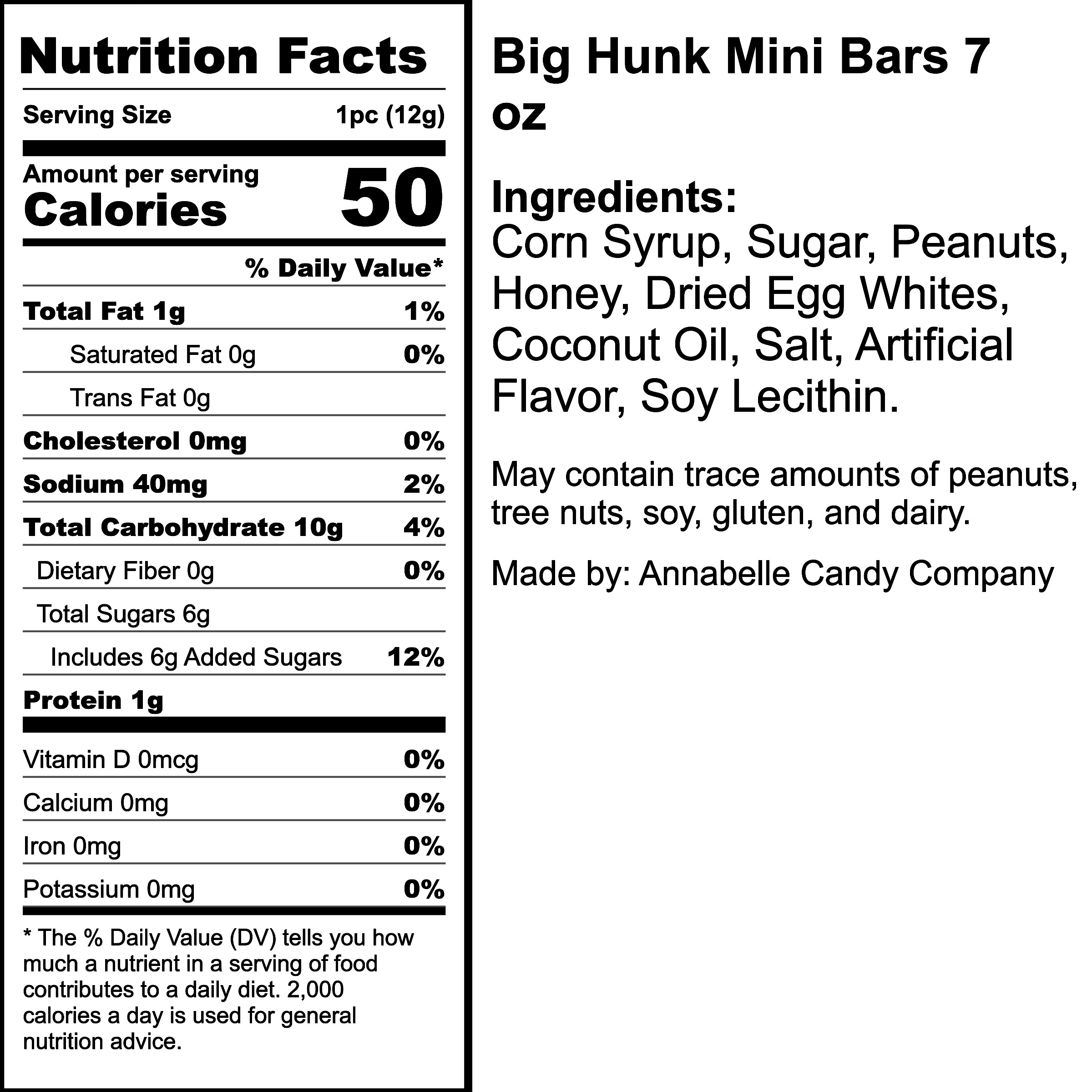 Nutrition Label