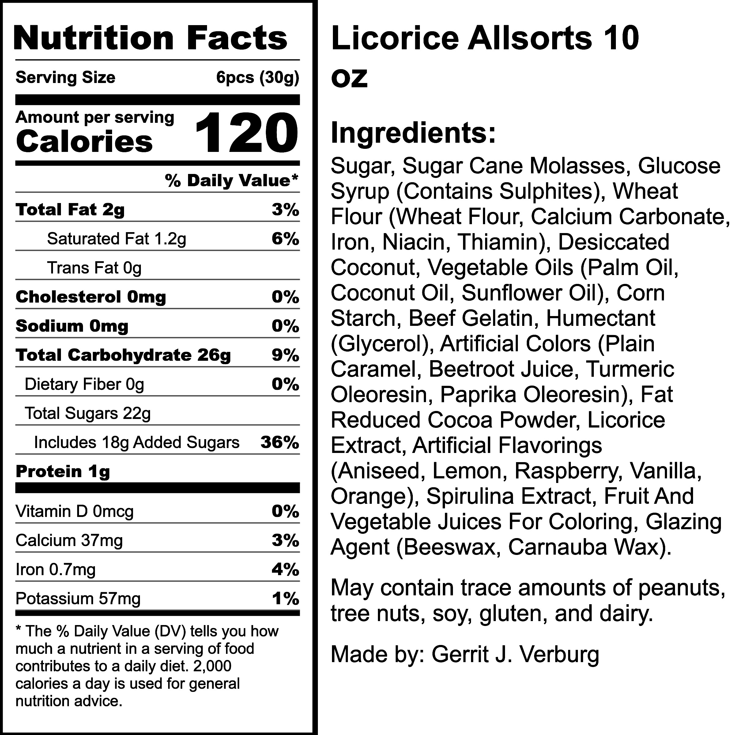Nutrition Label