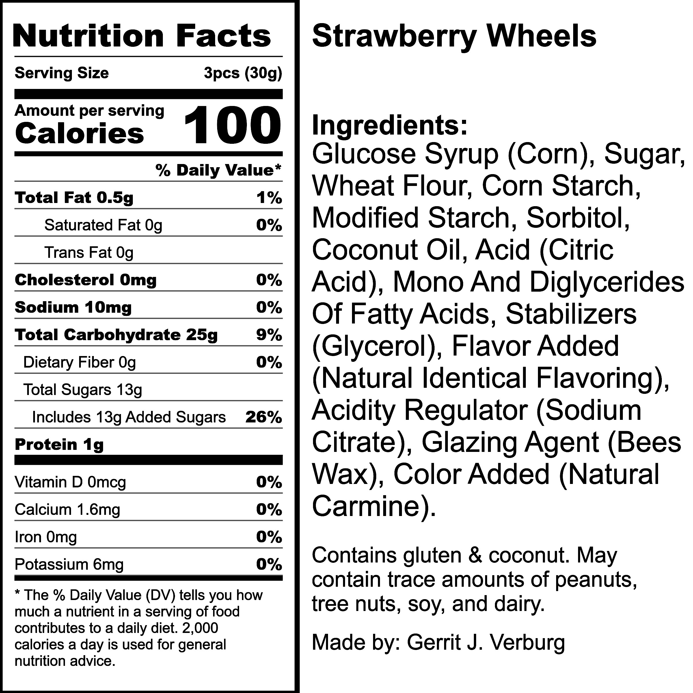 Nutrition Label