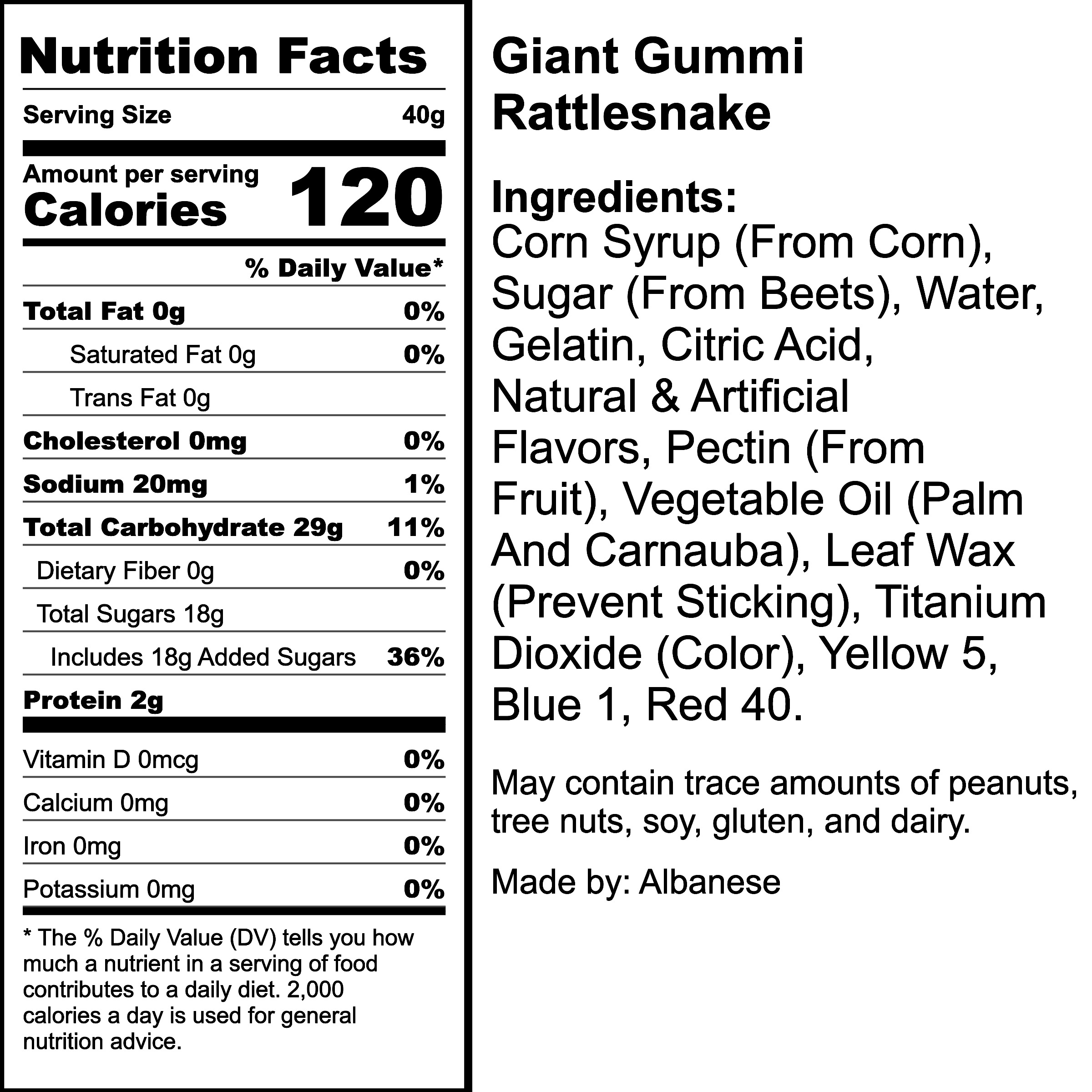 Nutrition Label