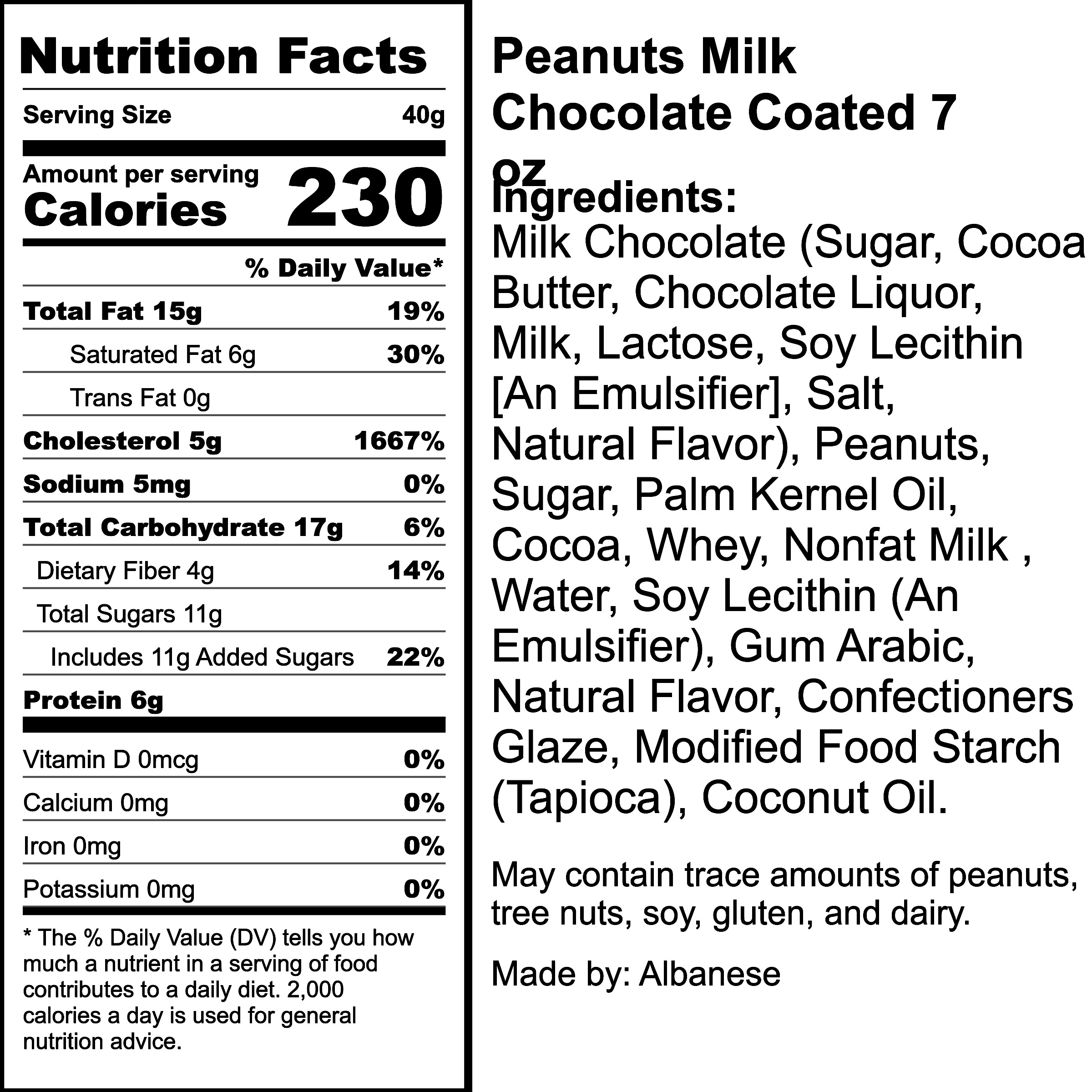 Nutrition Label