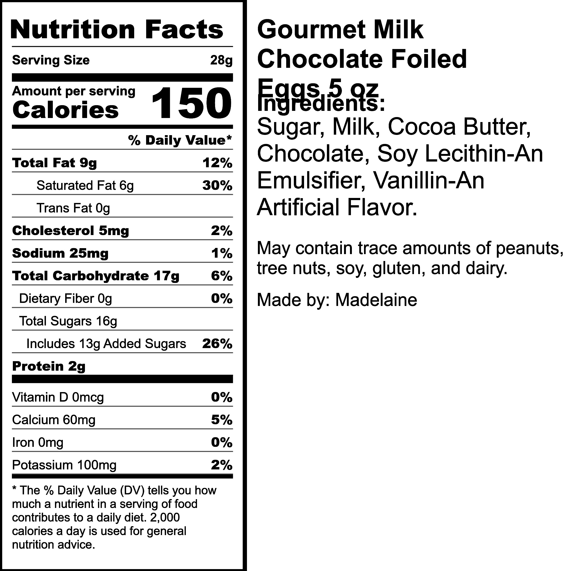 Nutrition Label