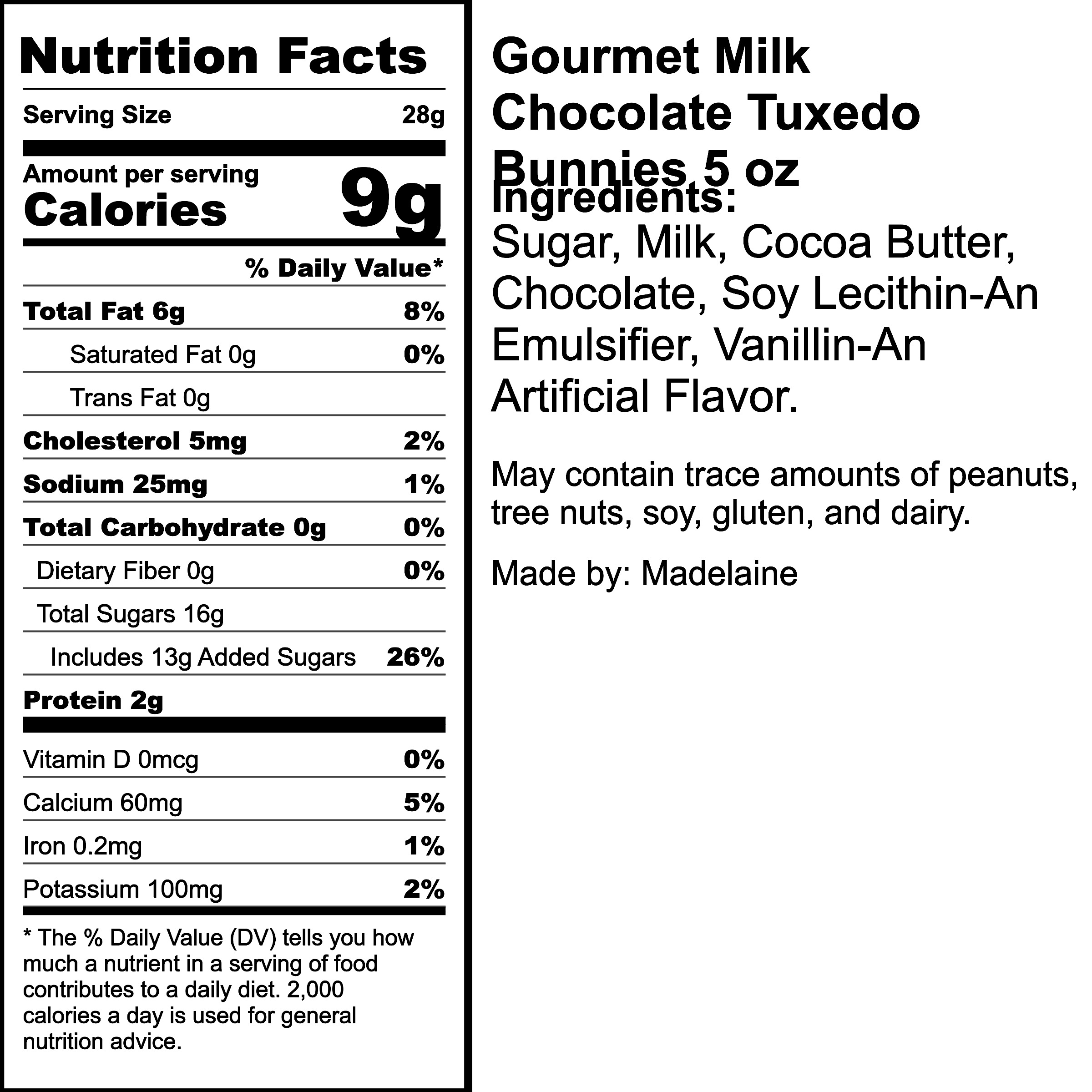 Nutrition Label