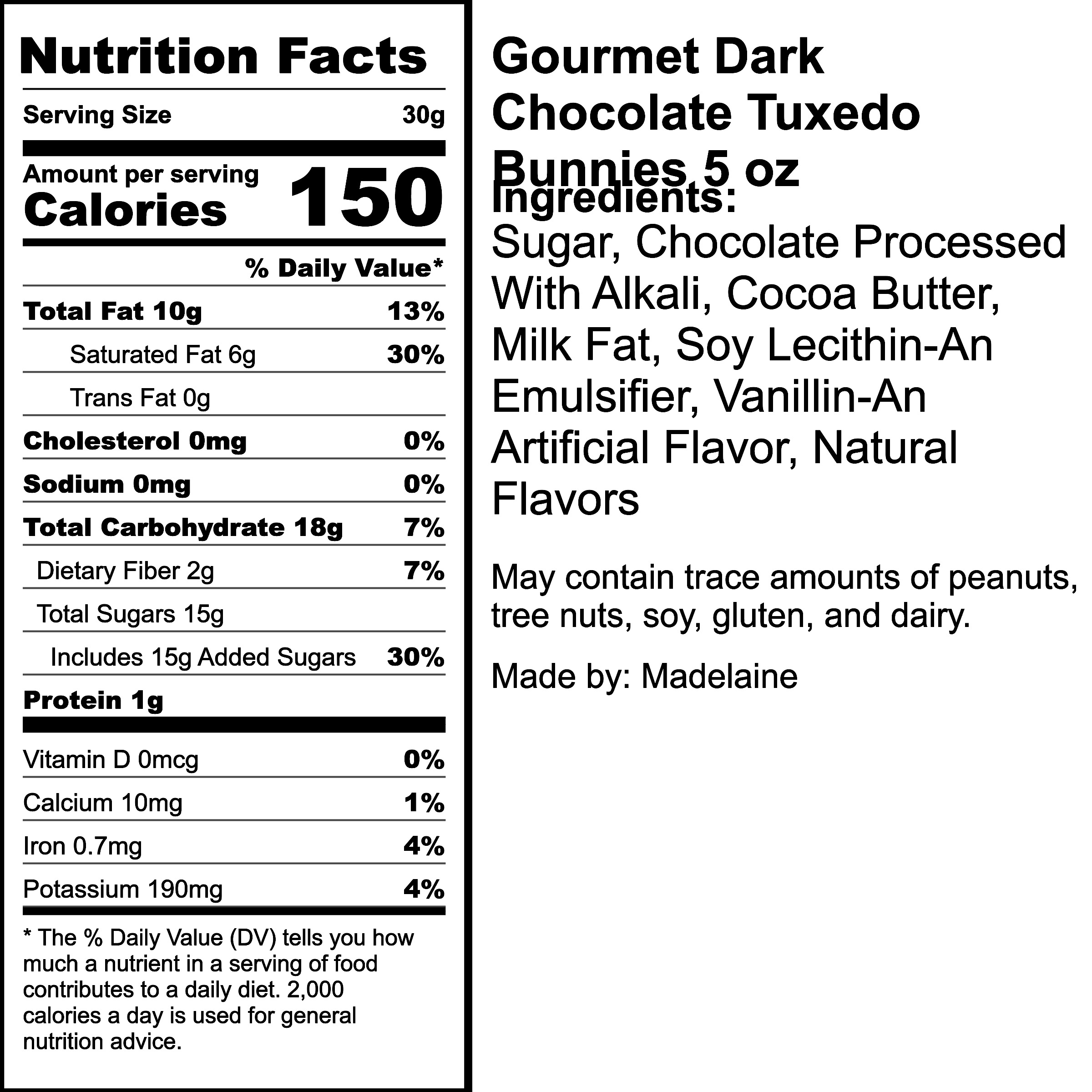 Nutrition Label