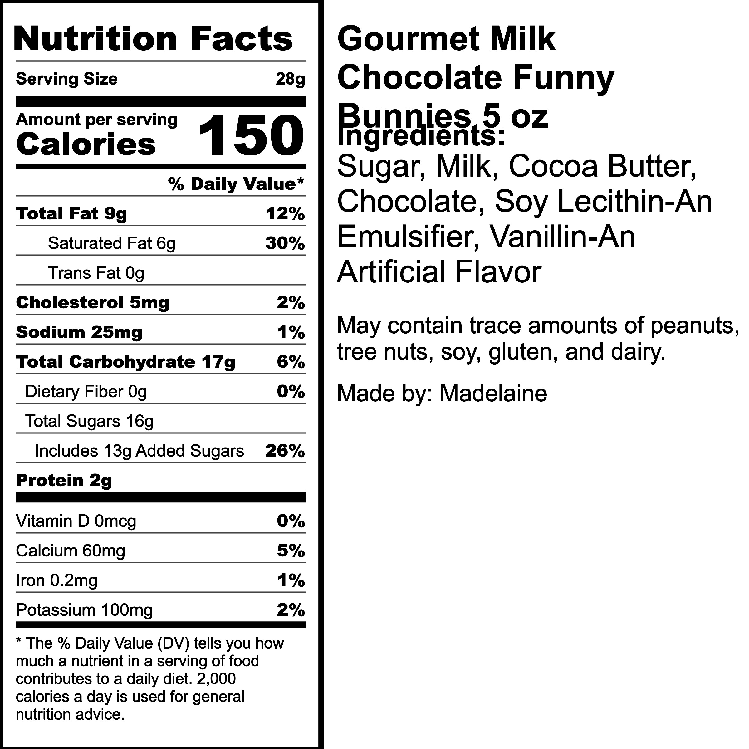 Nutrition Label