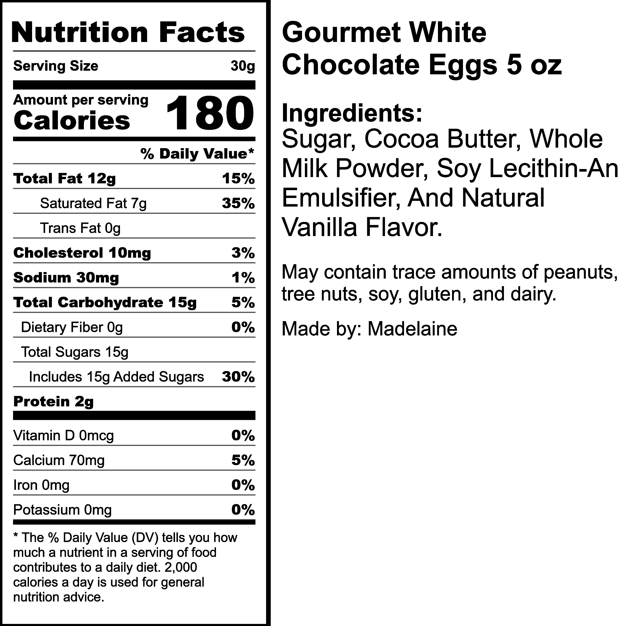 Nutrition Label