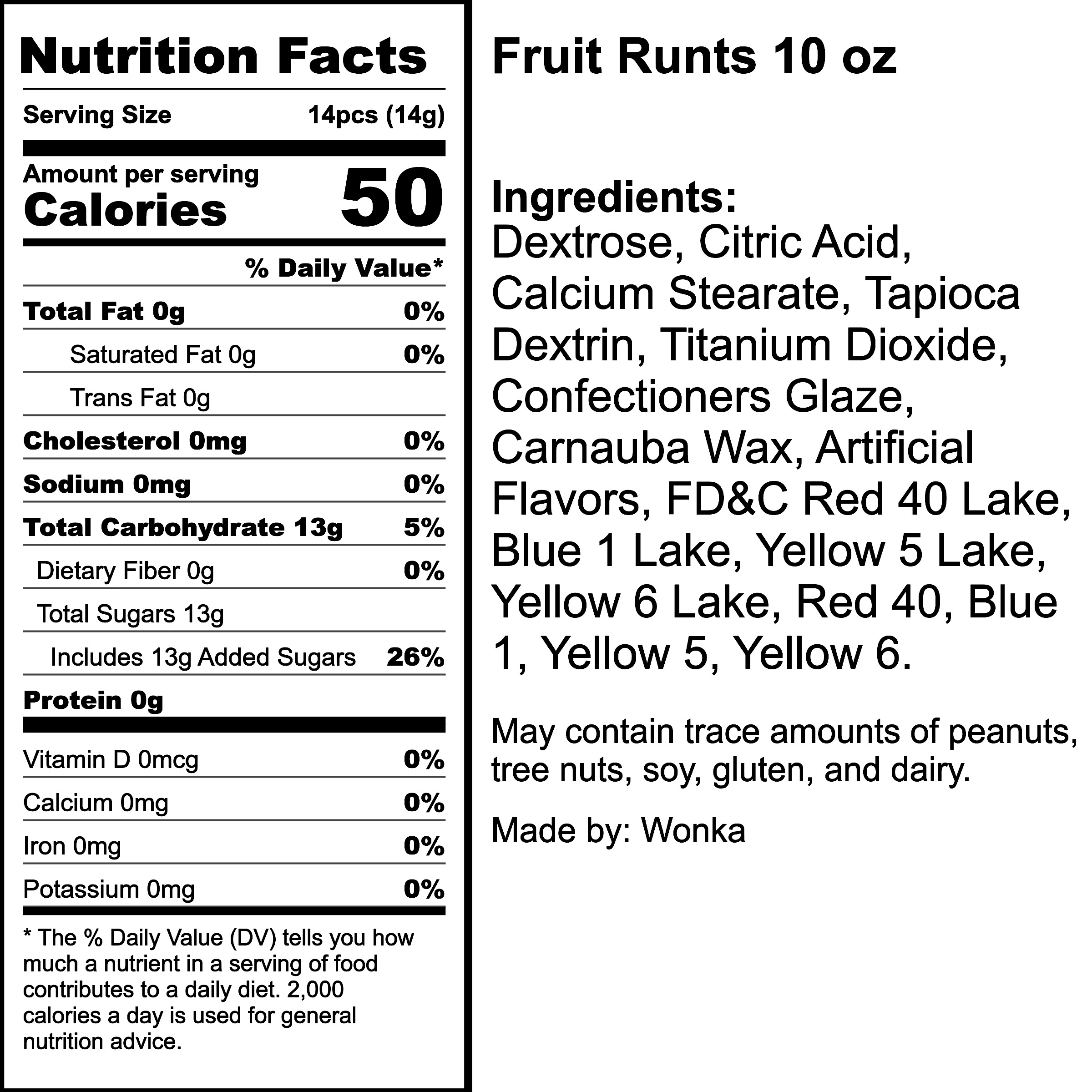 Nutrition Label