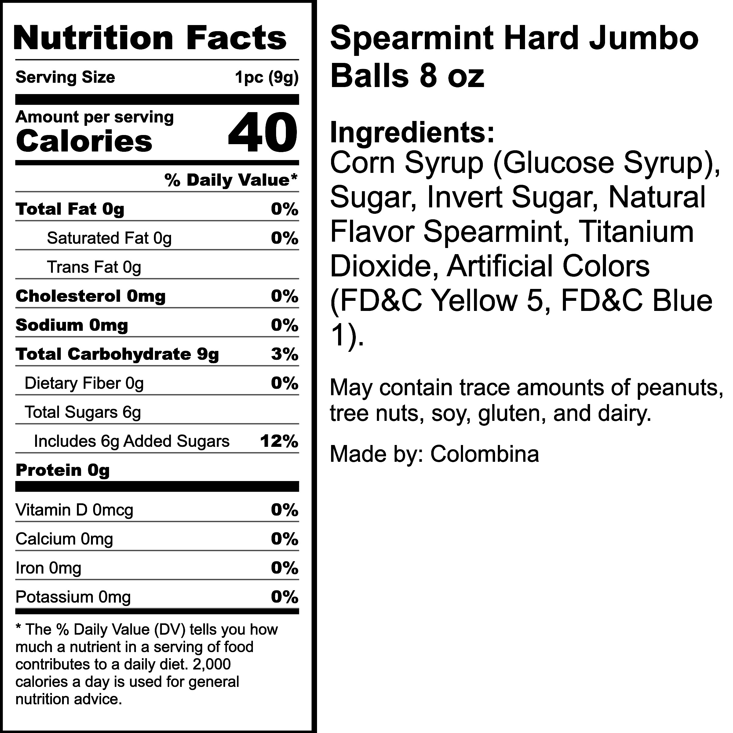 Nutrition Label