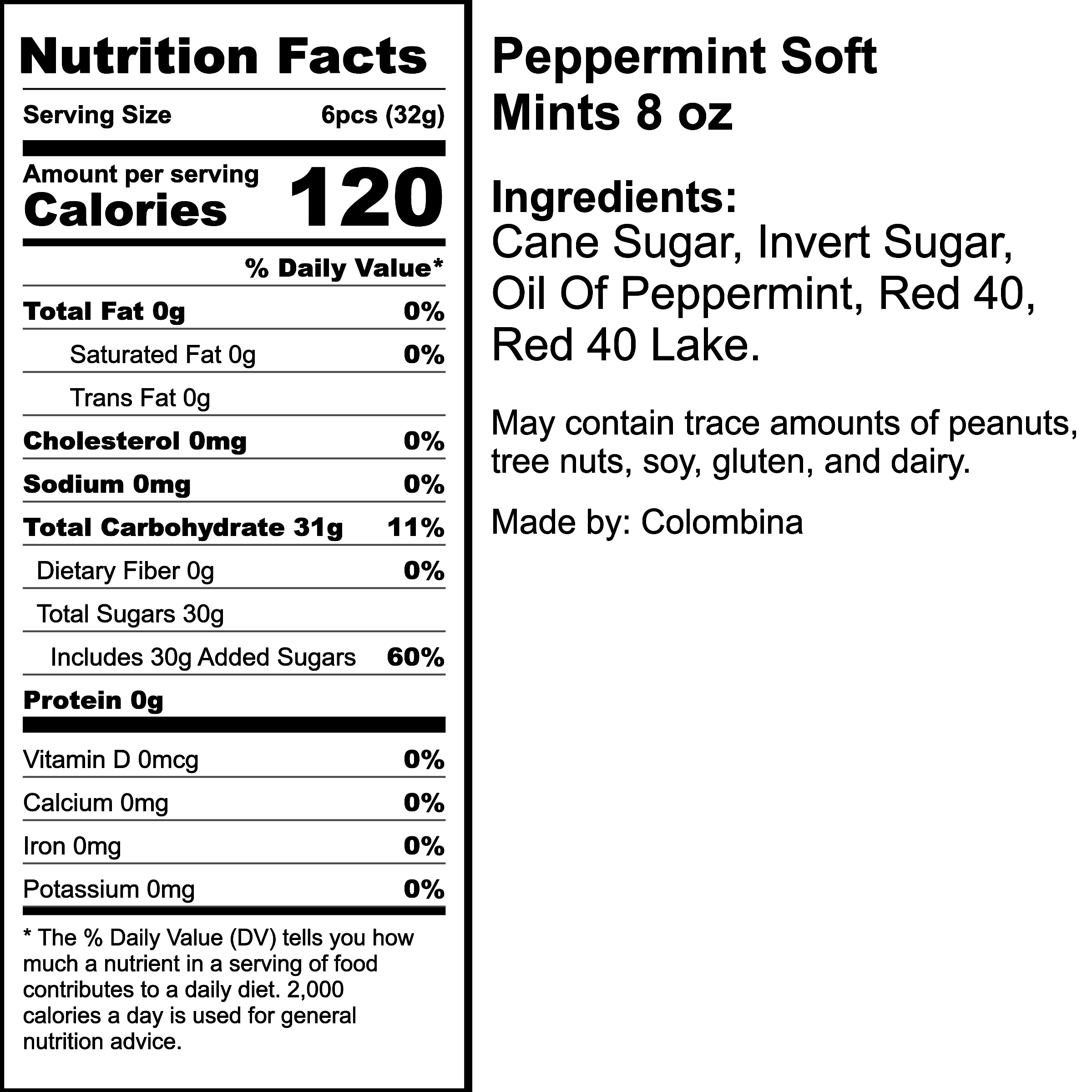 Nutrition Label