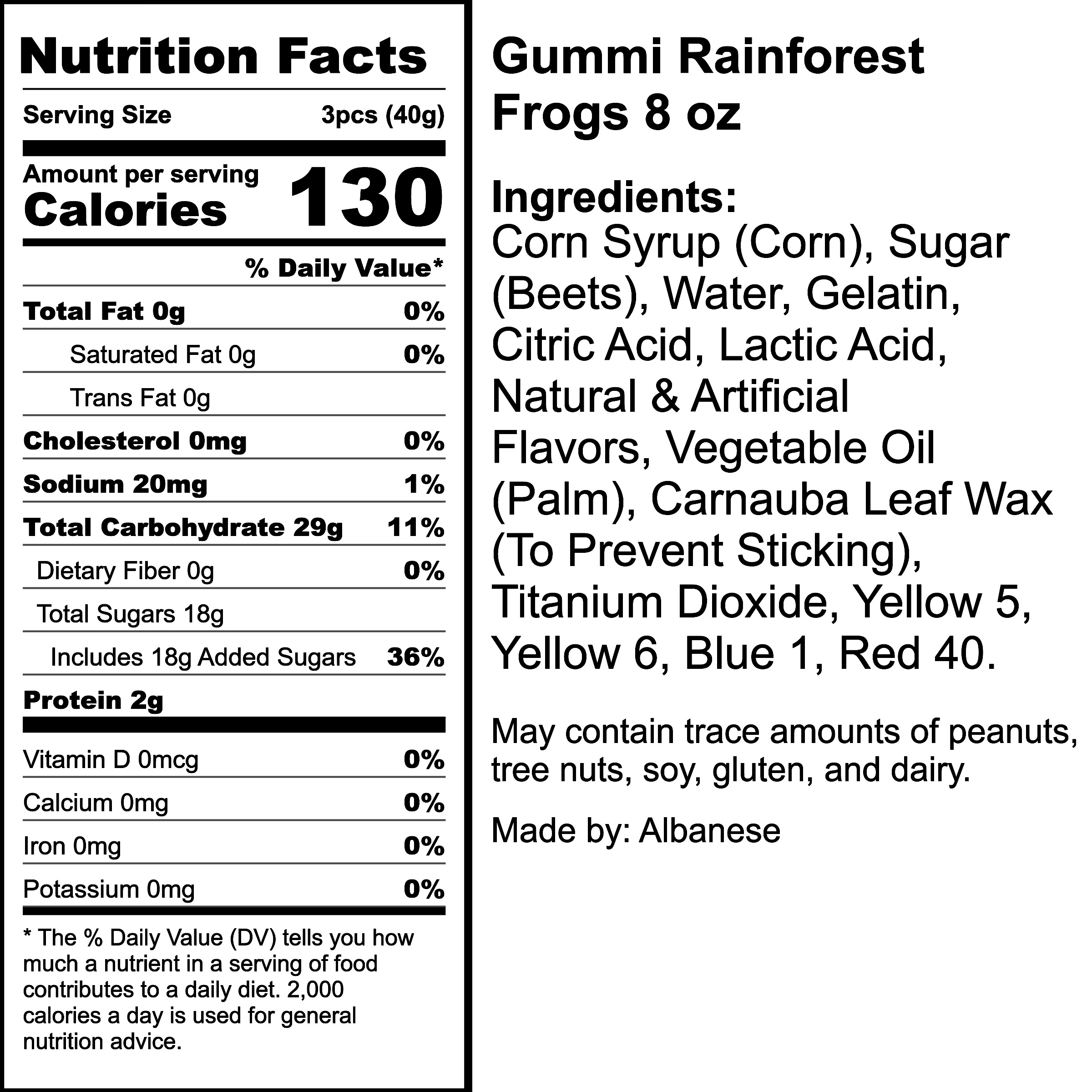 Nutrition Label