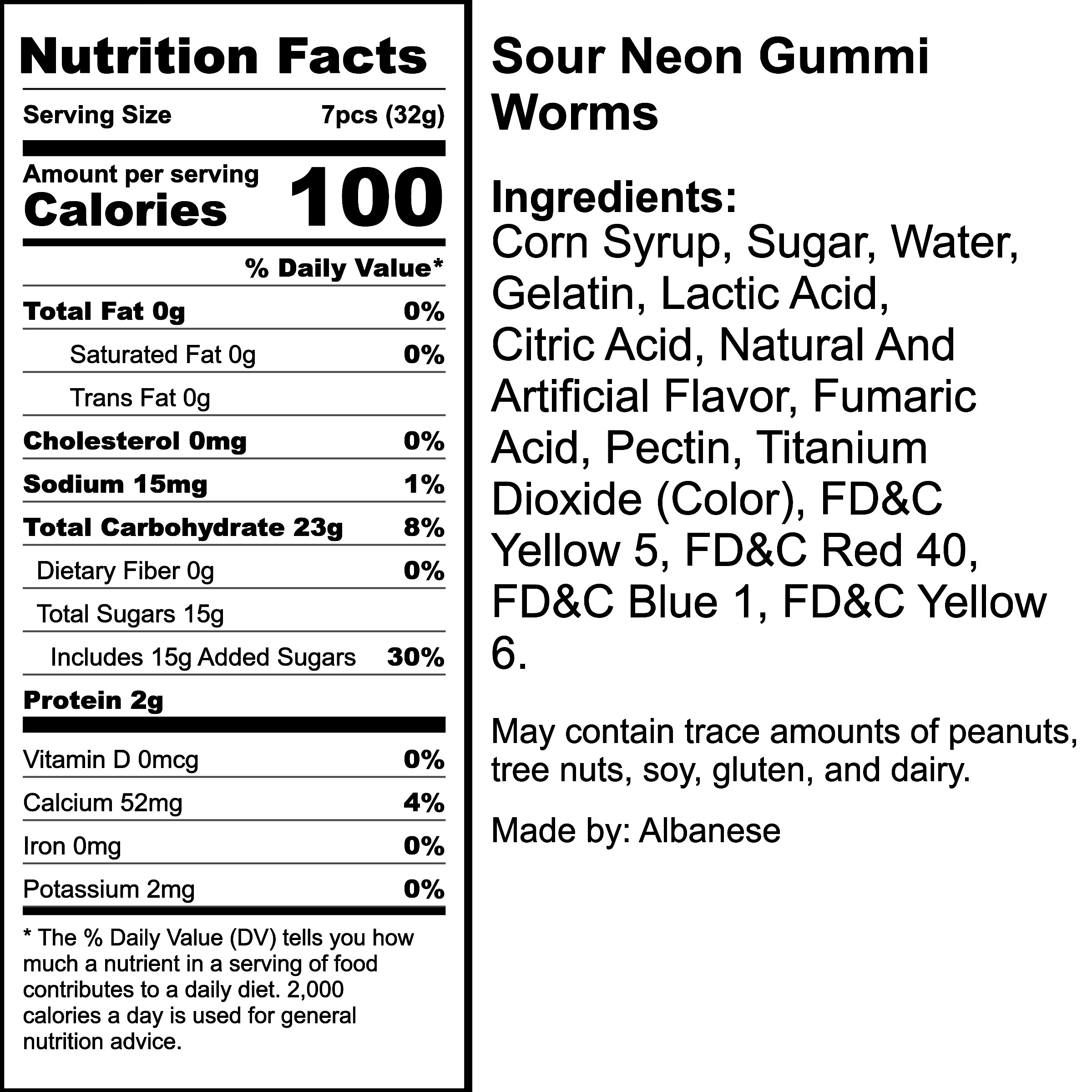 Nutrition Label