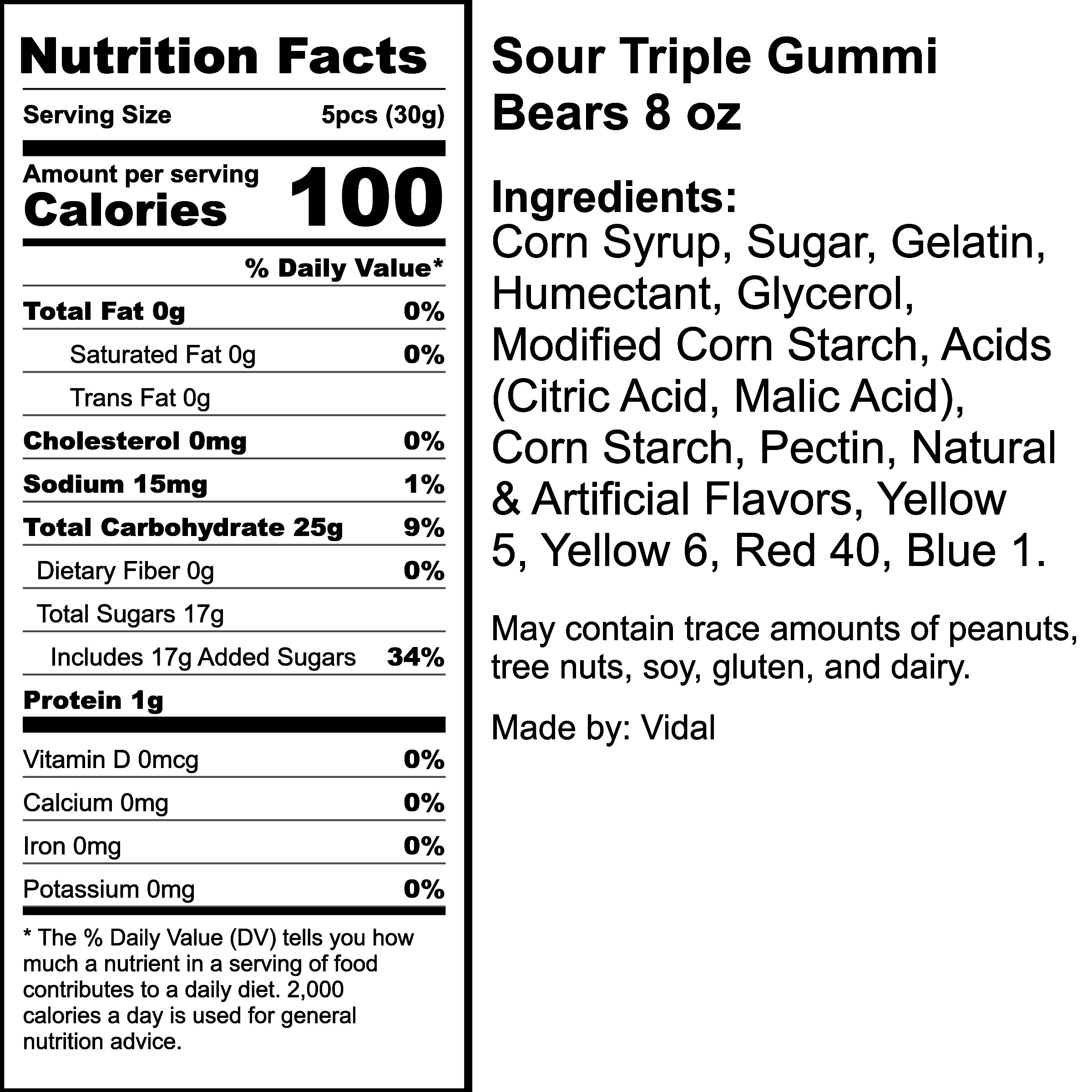Nutrition Label