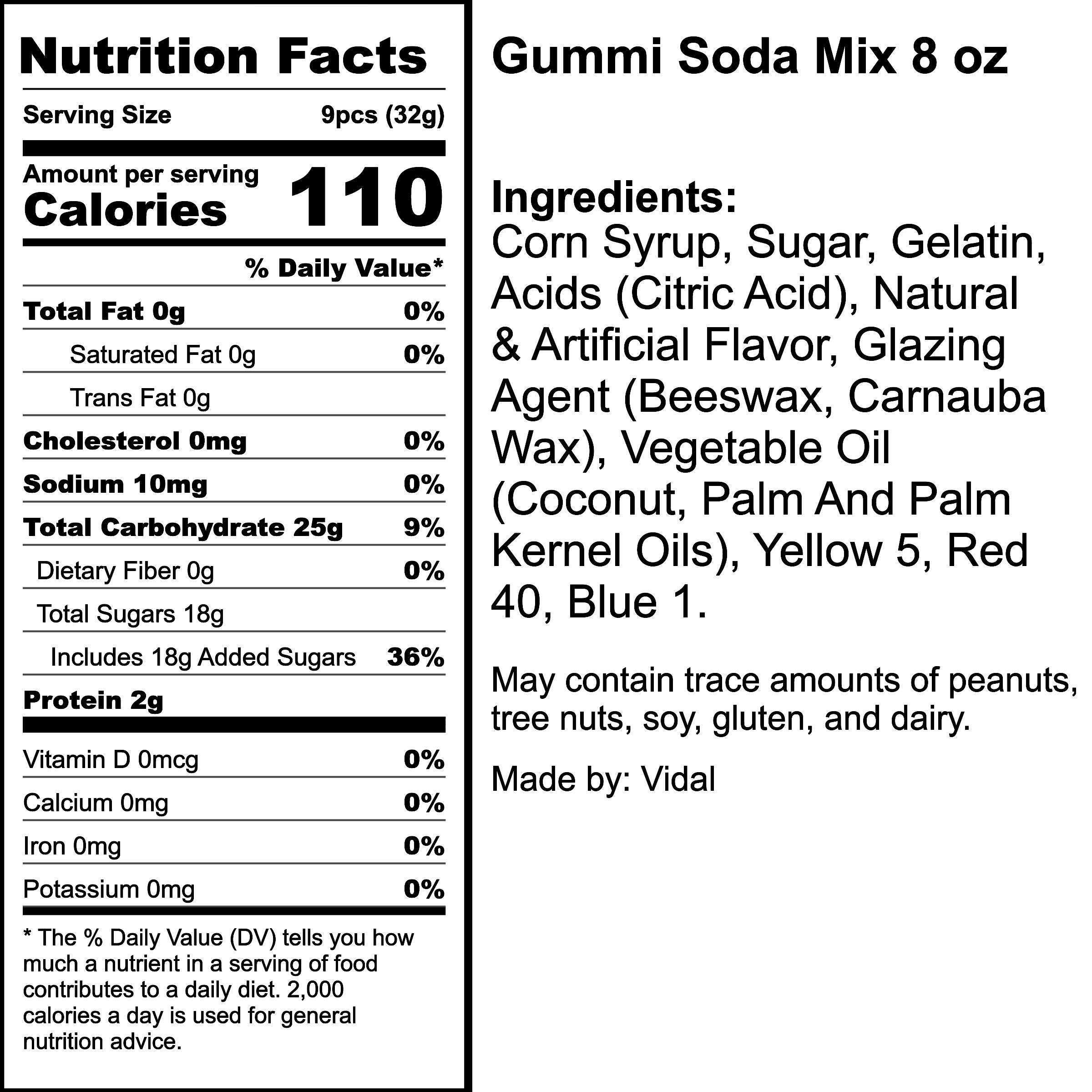 Nutrition Label