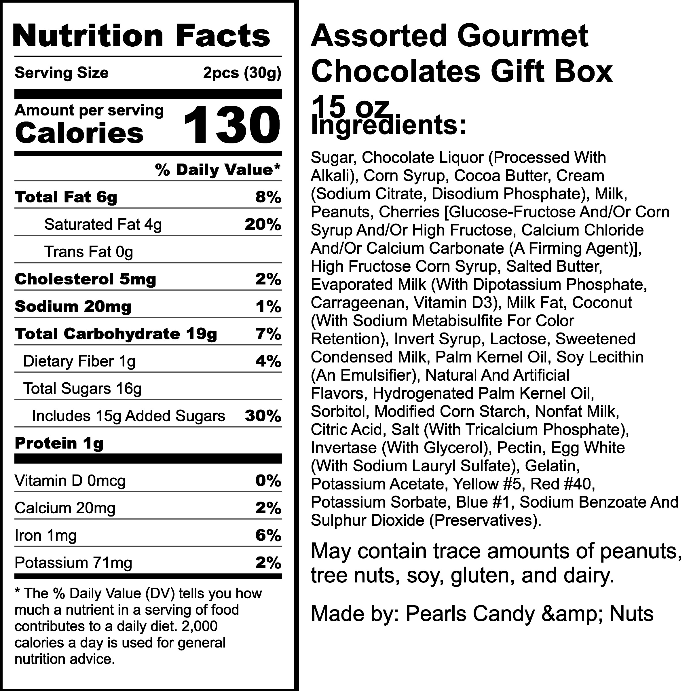 Nutrition Label