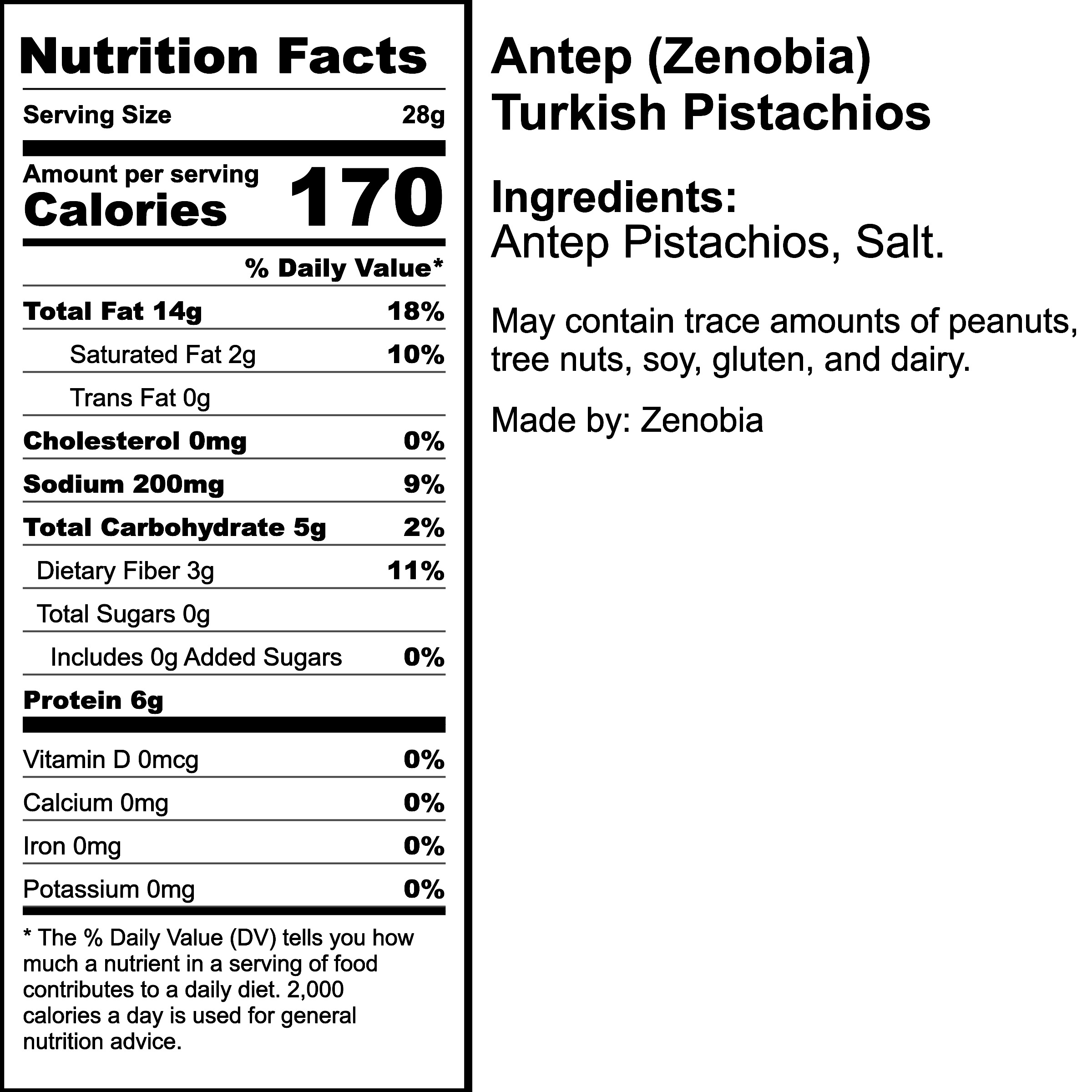 Nutrition Label