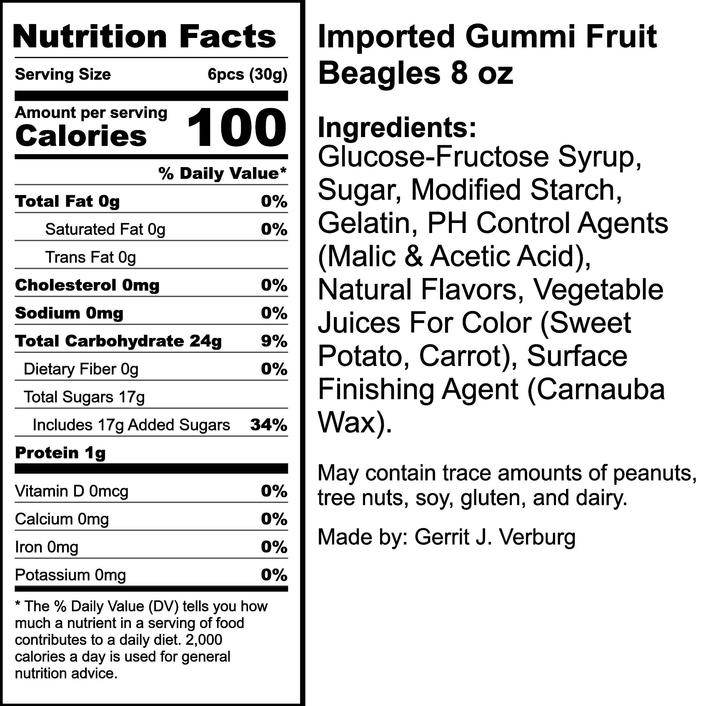 Nutrition Label