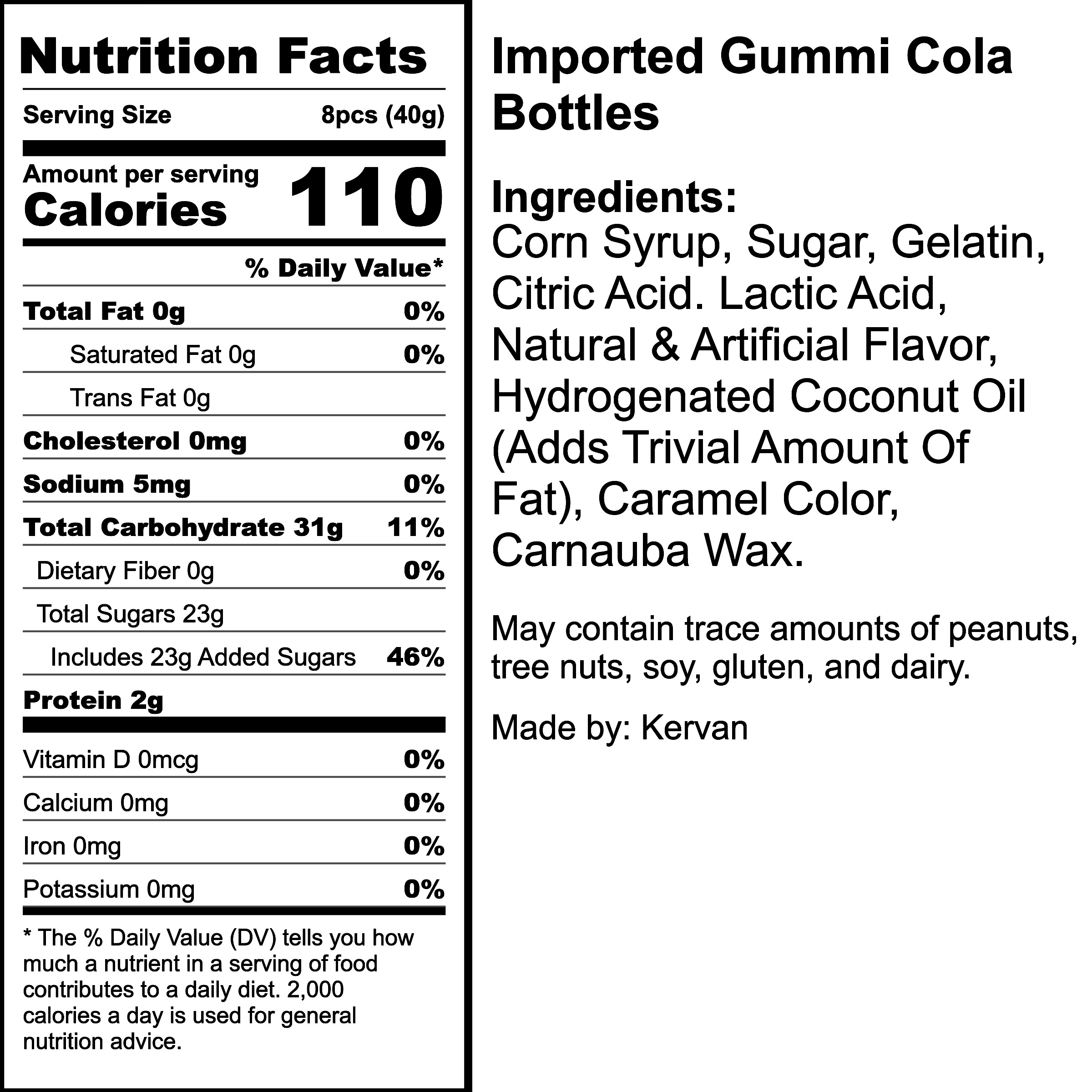 Nutrition Label
