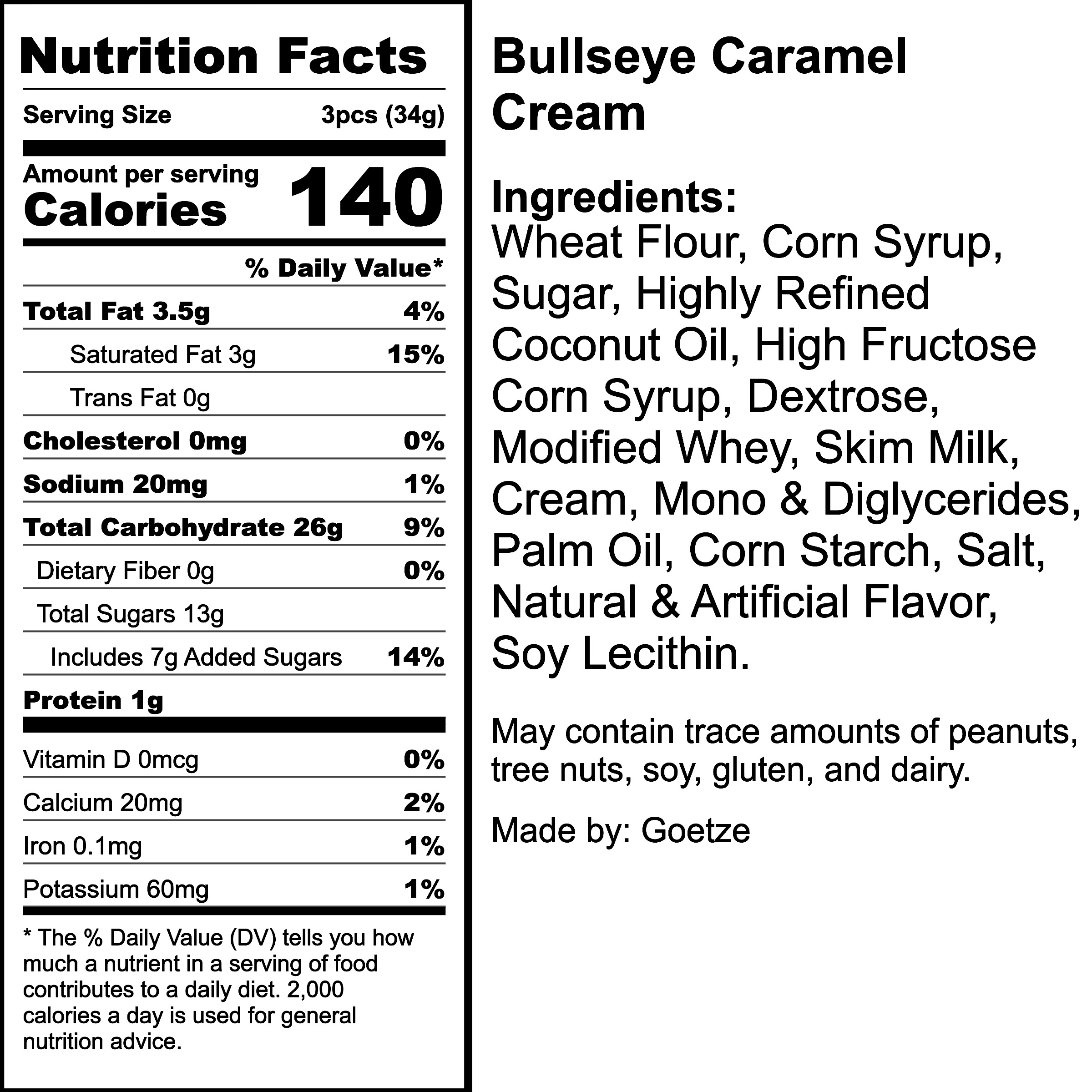Nutrition Label