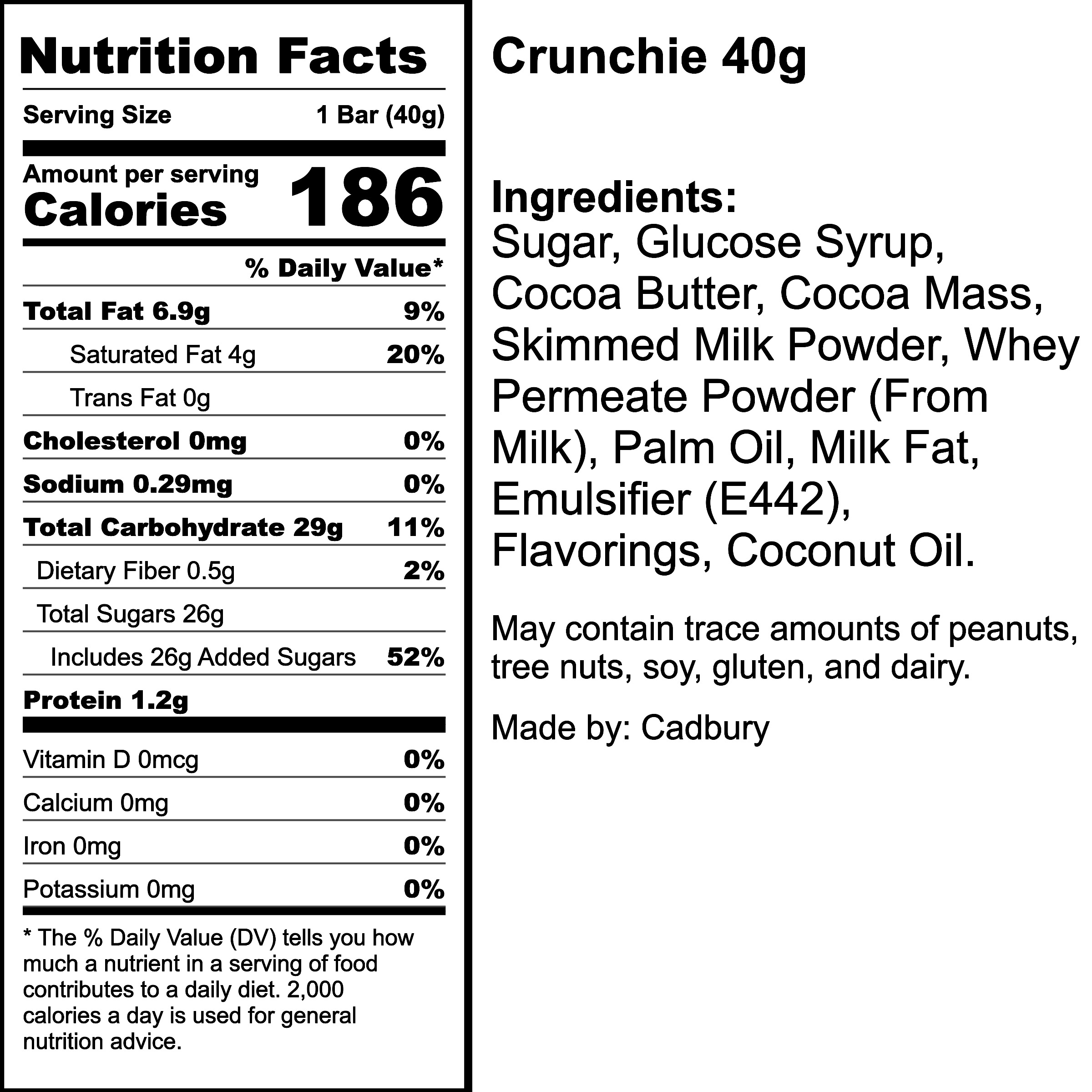 Nutrition Label