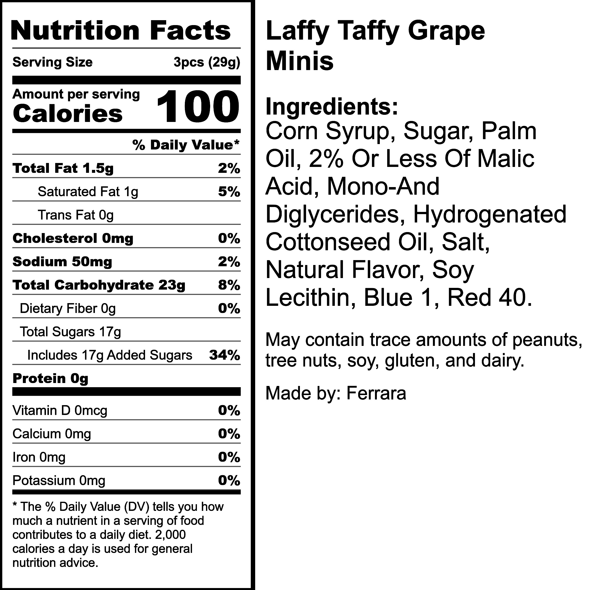 Nutrition Label