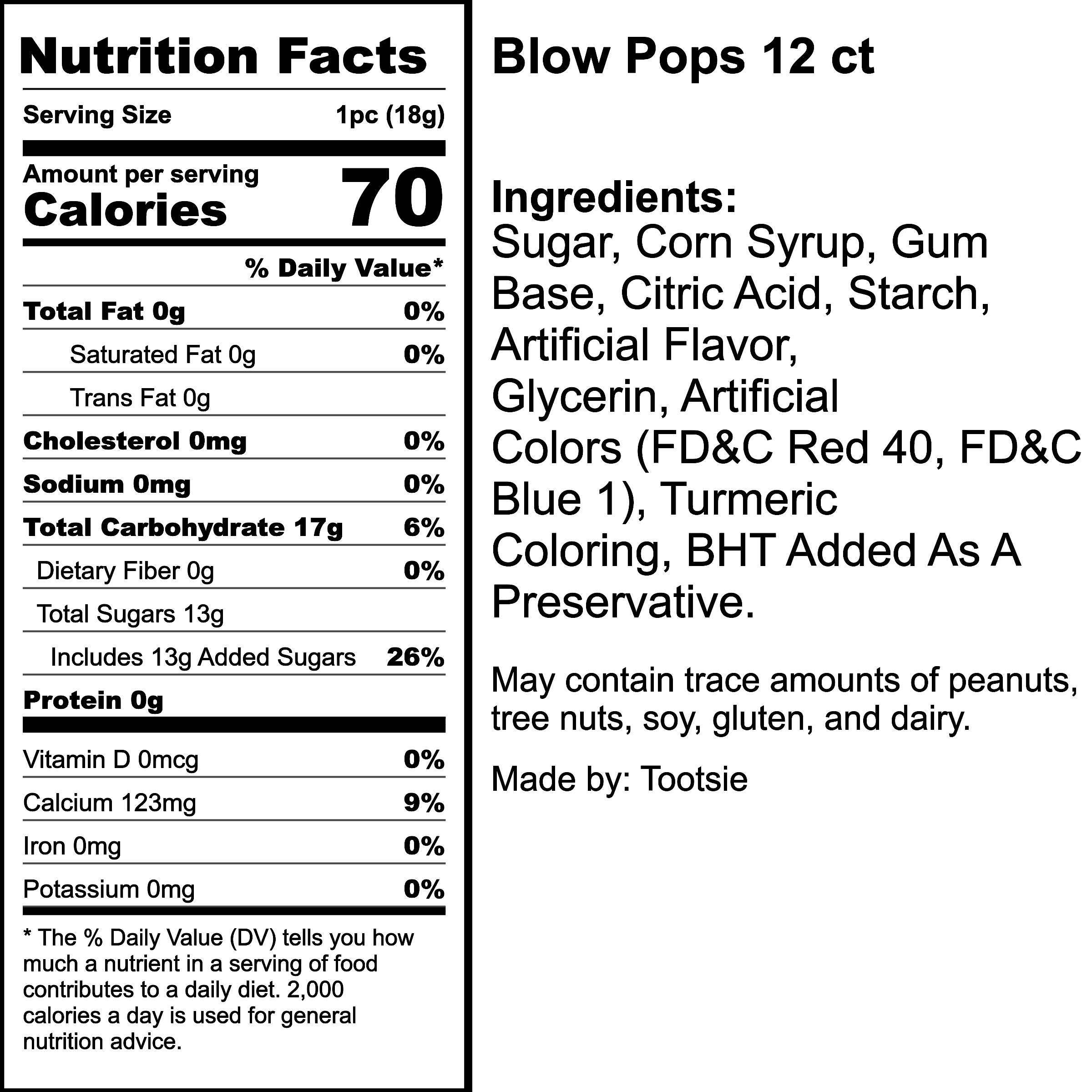 Nutrition Label
