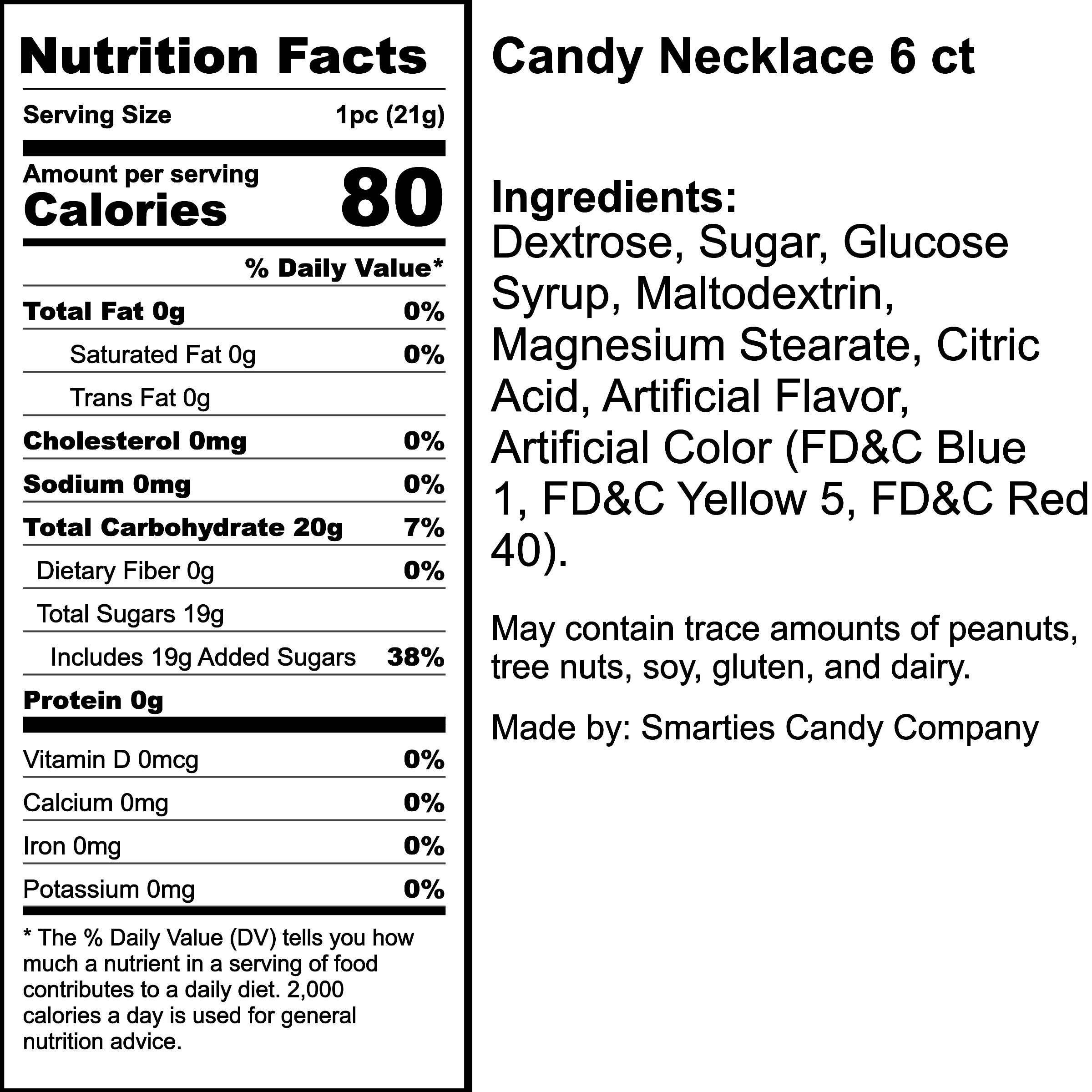 Nutrition Label