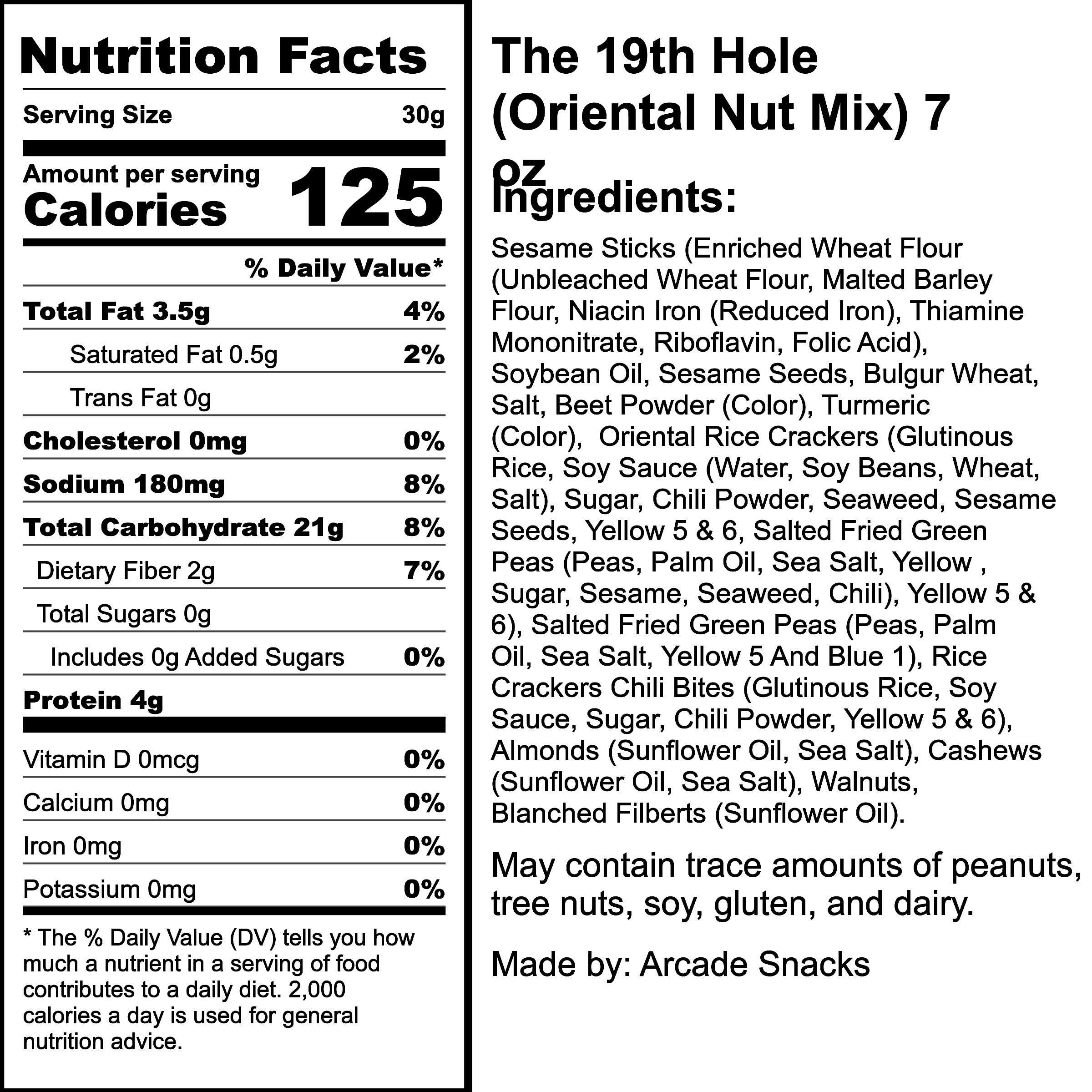 Nutrition Label
